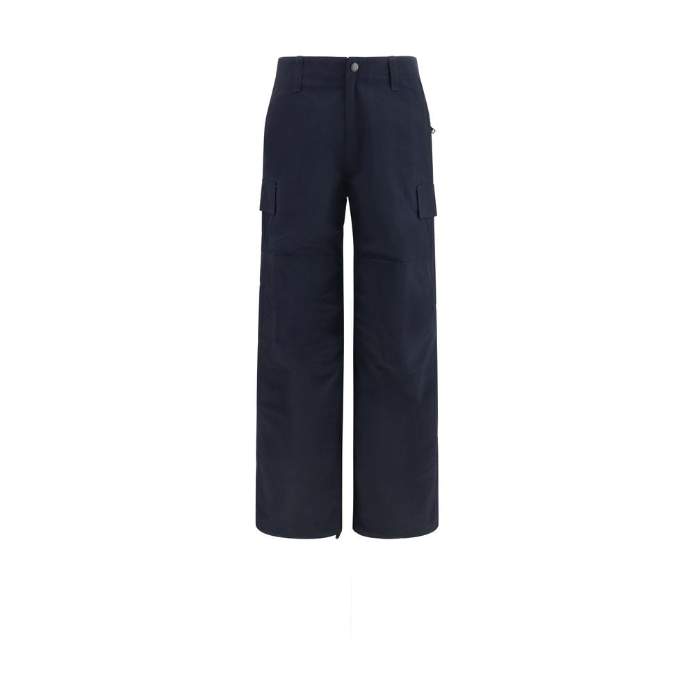 Blue Polyamide Cargo Pants