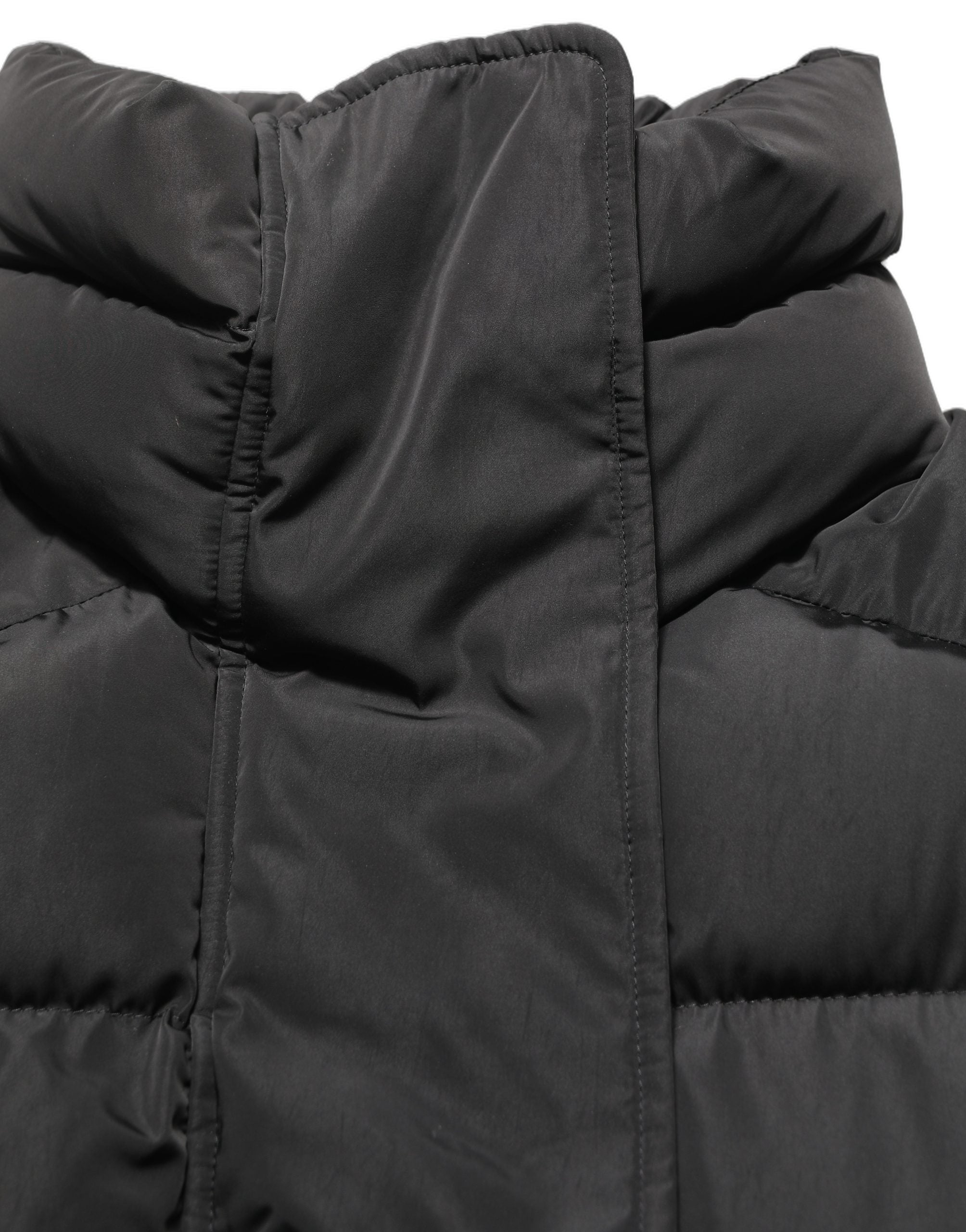 Black Polyester Sleeveless Padded Men Puffer Jacket
