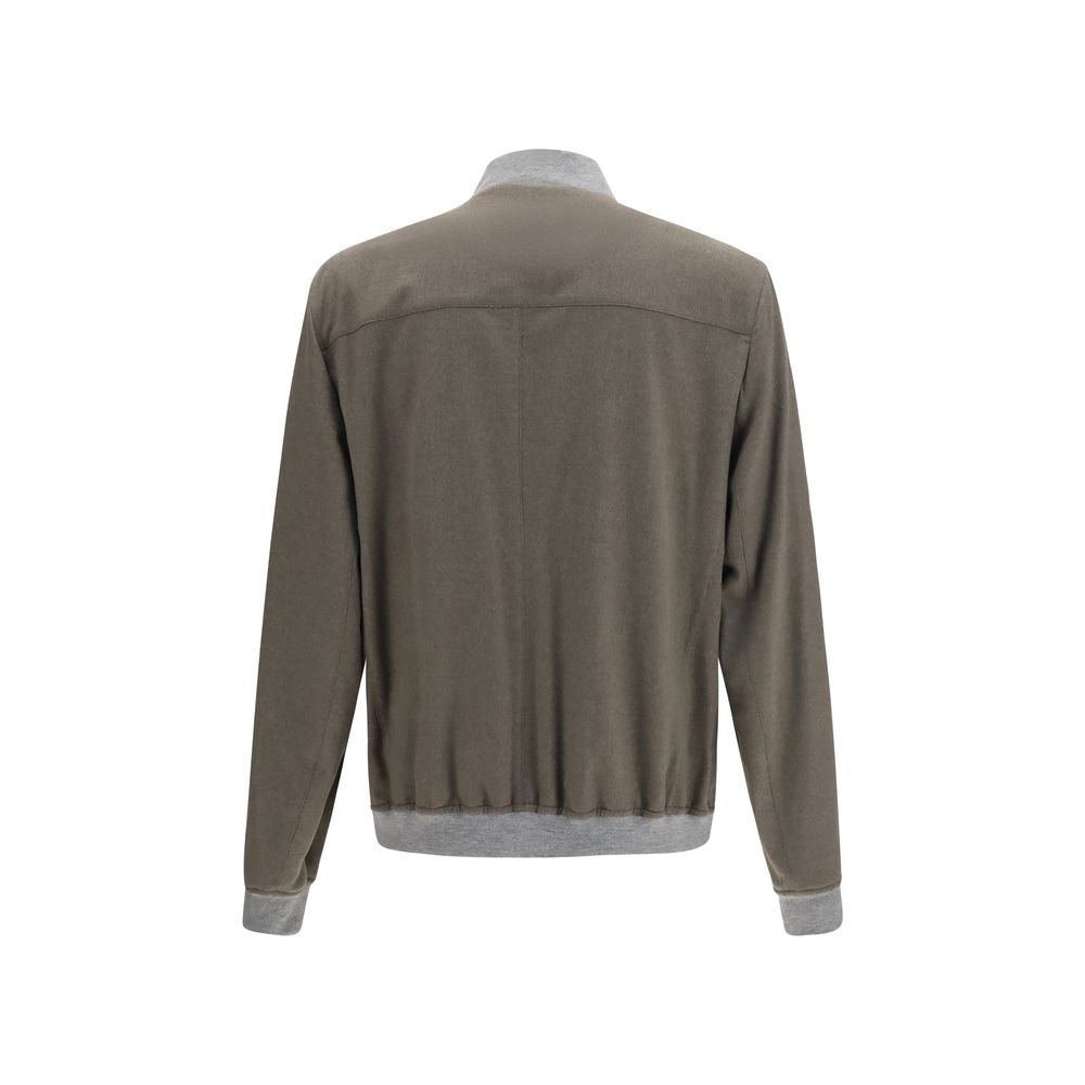 Bicolor Cashmere Bomber