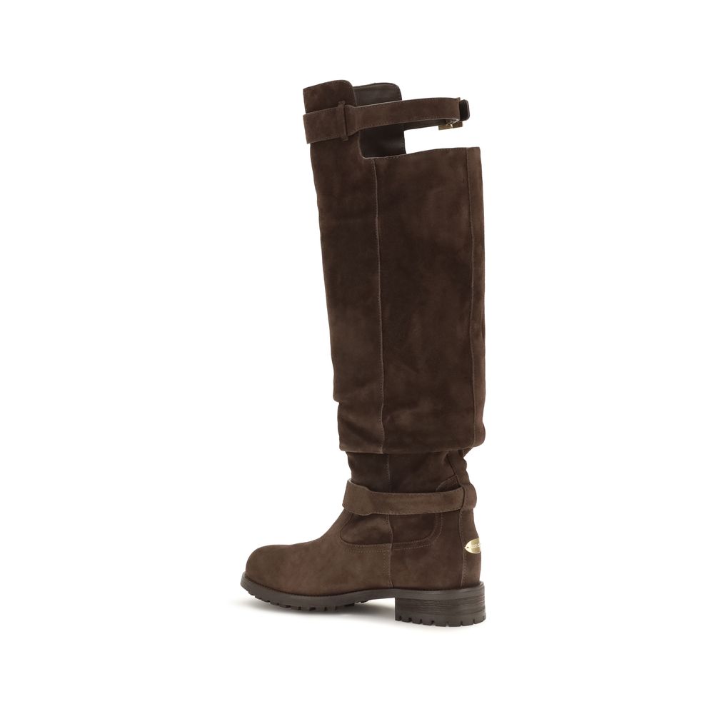 Brown Calf Leather Bos Taurus Over The Knee