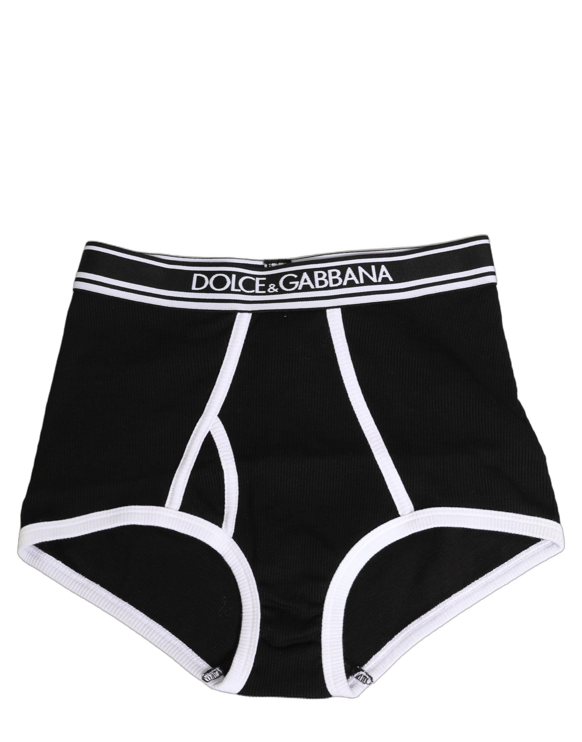 Black White Logo Waistband Coulotte Panty Underwear