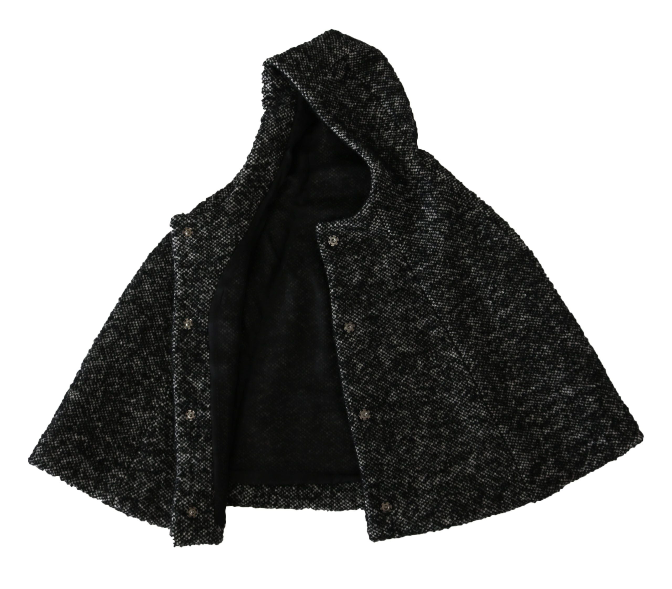 Gray Tweet Wool Kaftan Jacket Coat Top