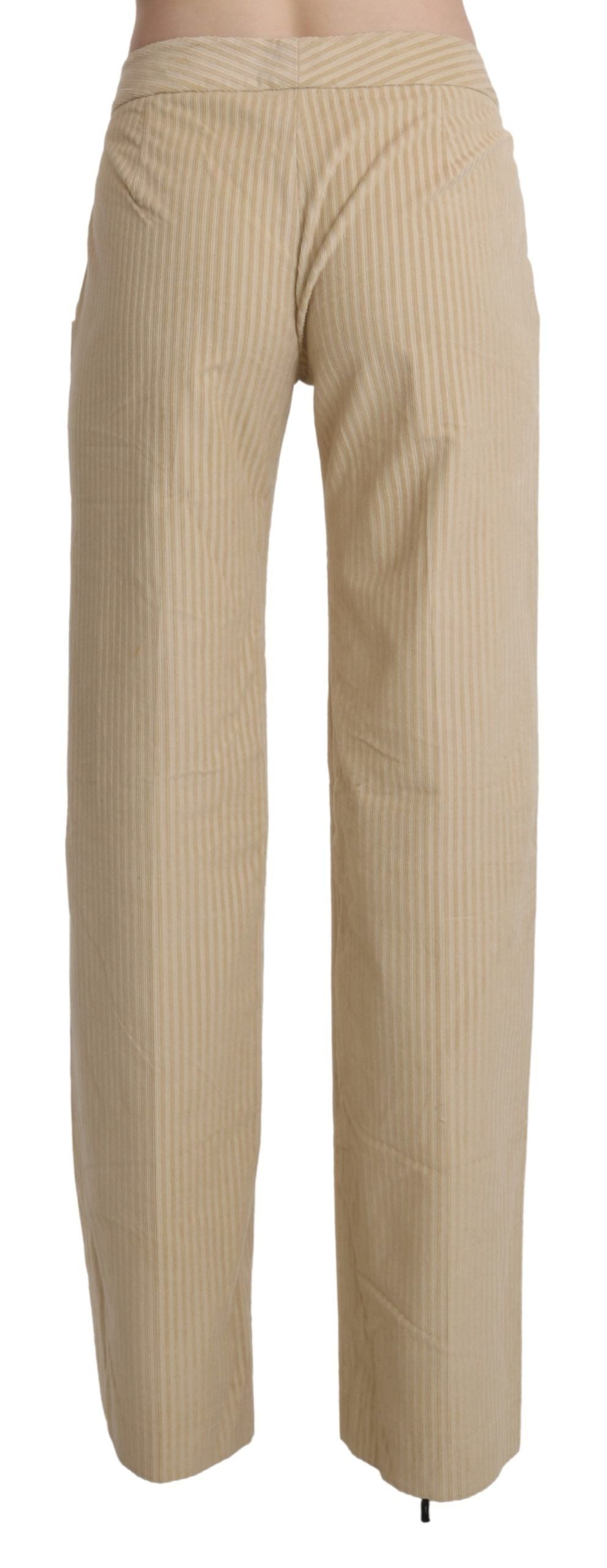 Pantaloni largi cu talie înaltă, bej, chic de la Ermanno Scervino