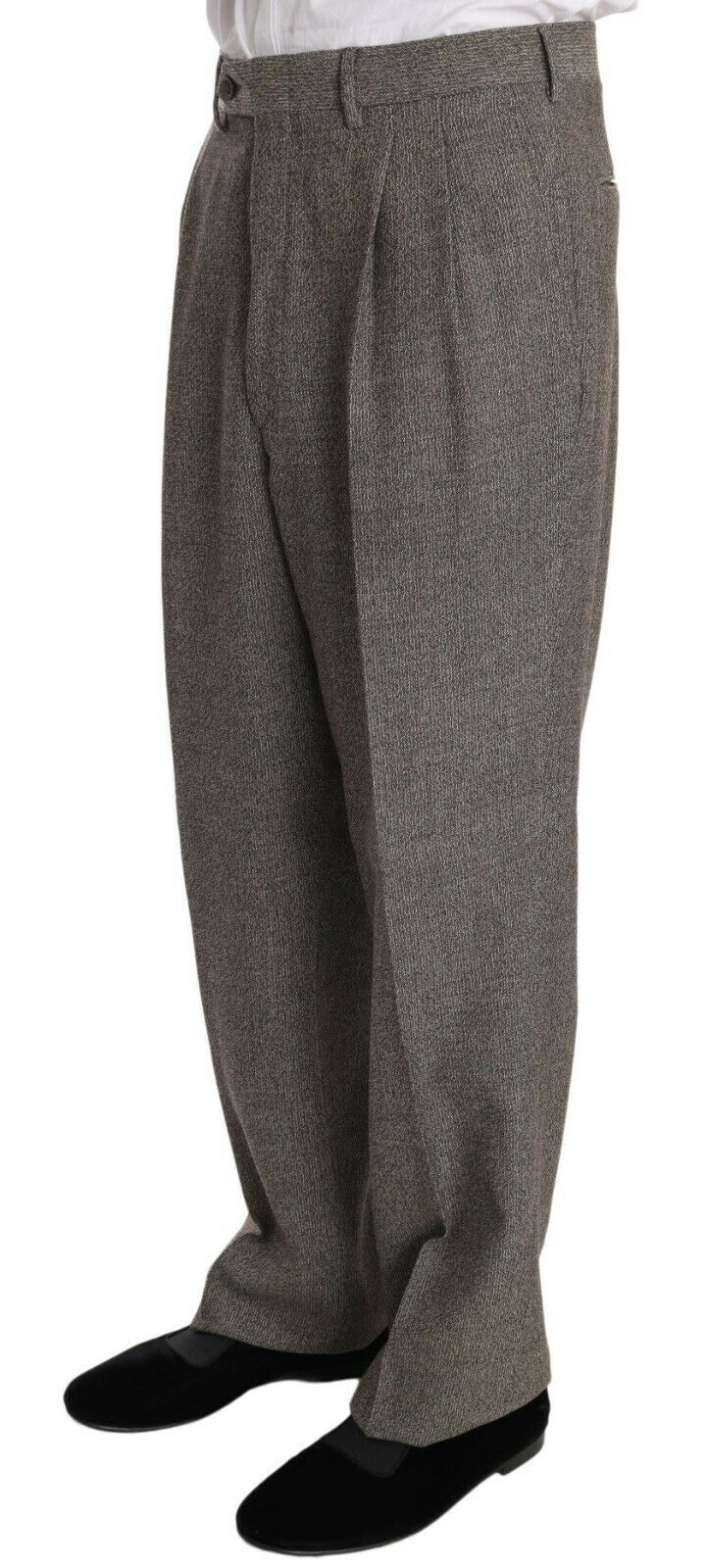 Brown Wool Regular Single Breasted Suit