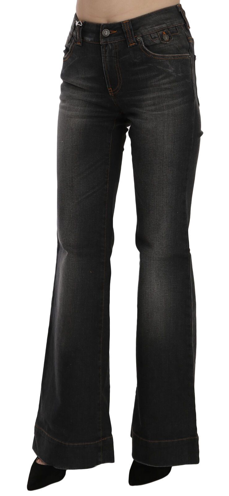 Dolce & Gabbana Bluză evazată cu talie medie Svelt Black Denim