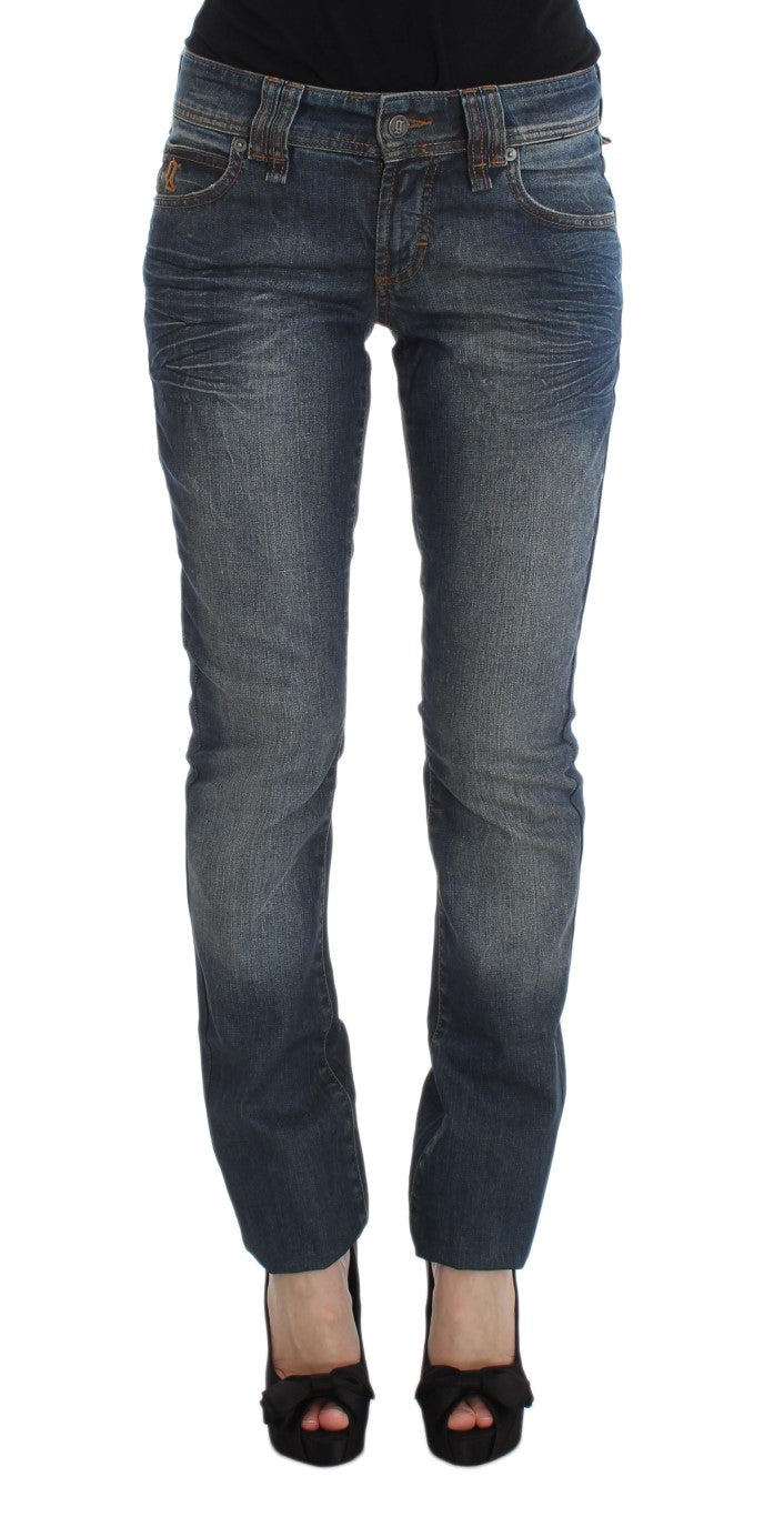 Blugi John Galliano Chic Slim Fit albaștri