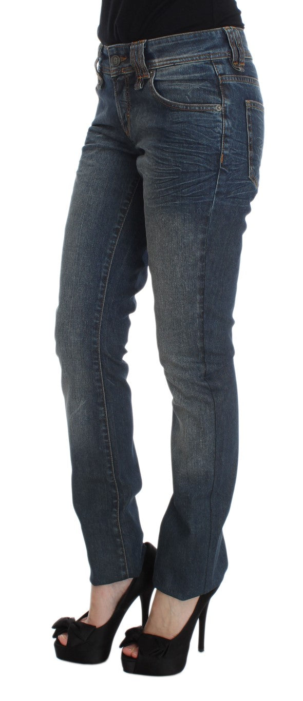 Blugi John Galliano Chic Slim Fit albaștri