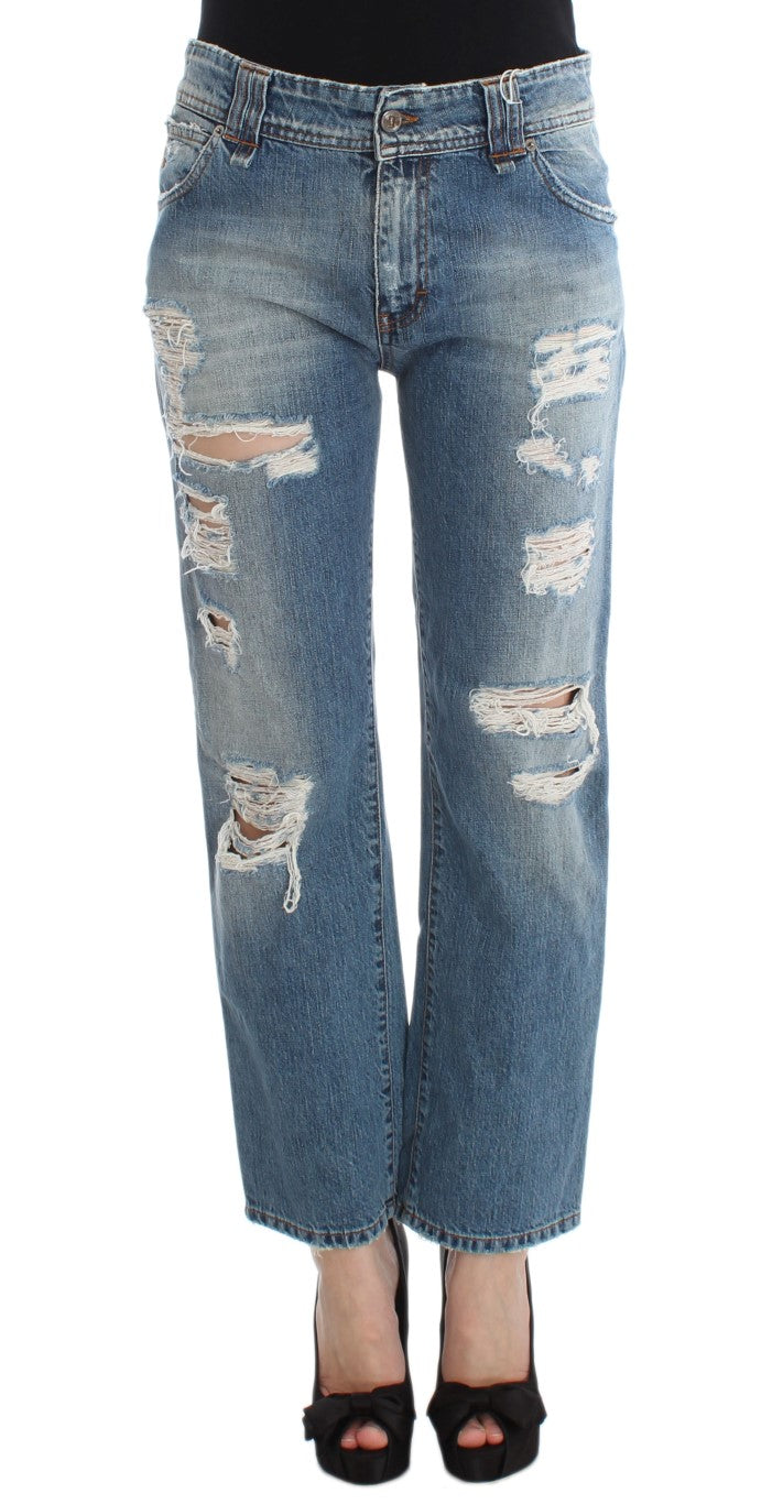 Blugi John Galliano Chic Boyfriend Blue Wash
