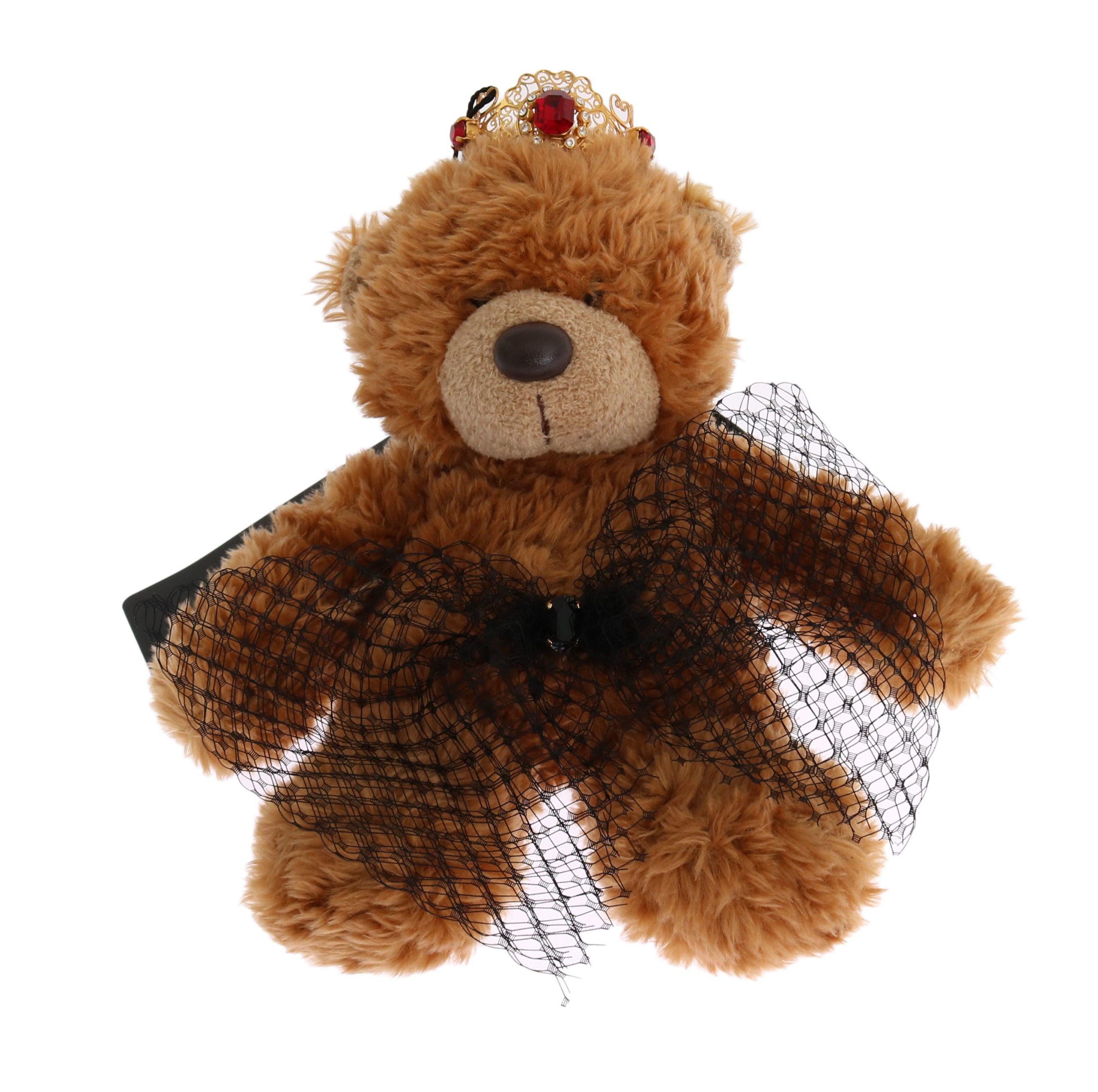 Teddy Bear Gold Crystal Crown Tiara Diadem Hair Band