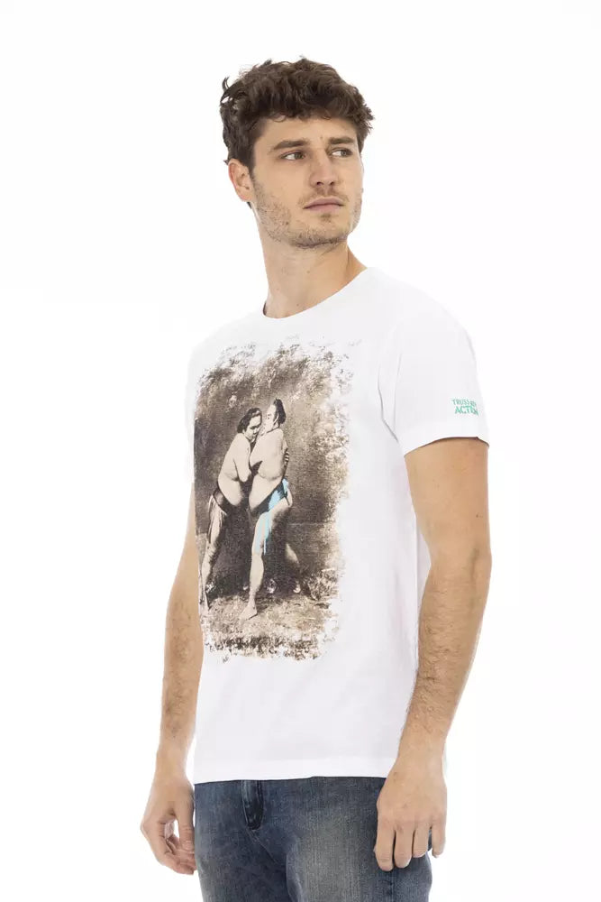 White Cotton Men's T-Shirt