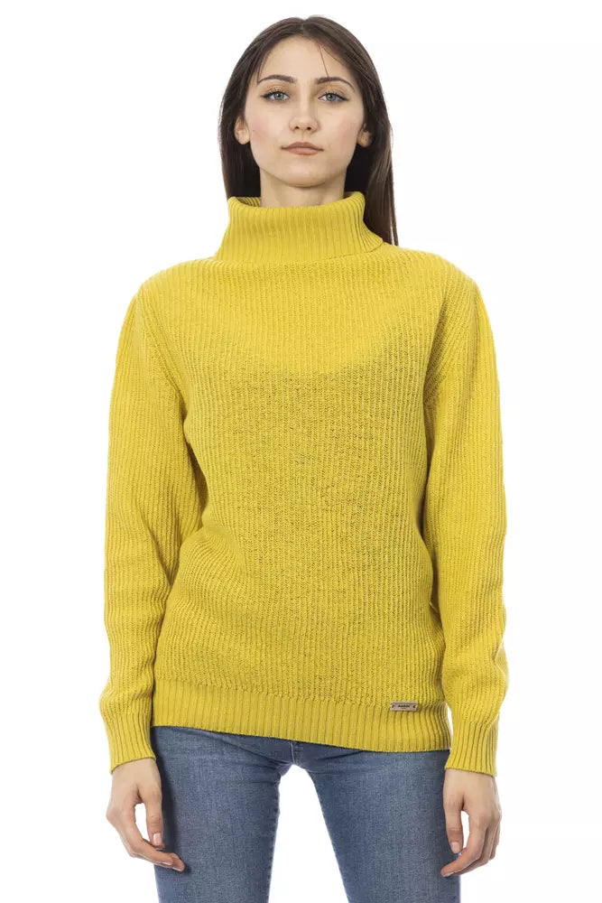 Pulover Baldinini Trend galben din lână pentru femei