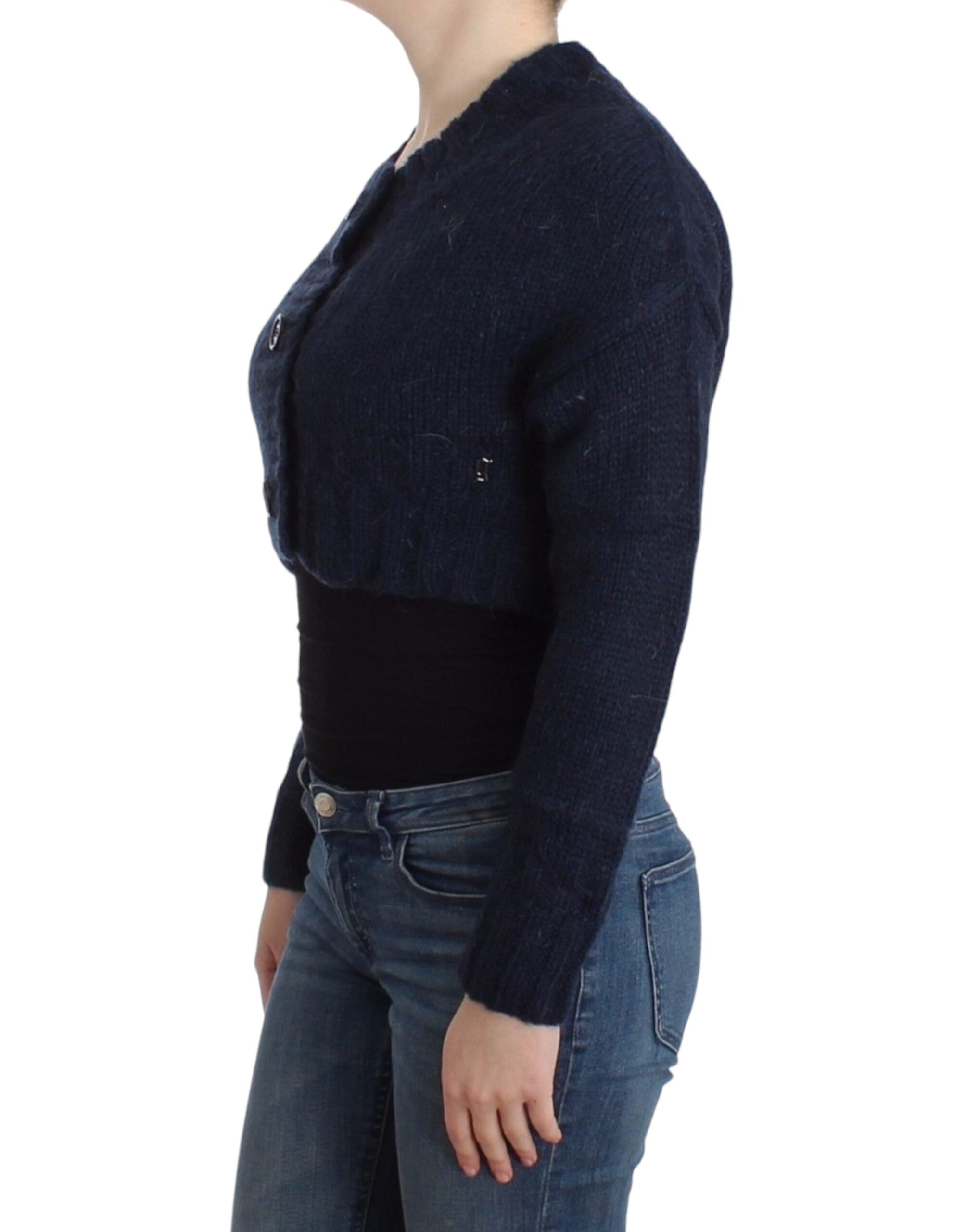 Cardigan scurt elegant John Galliano albastru