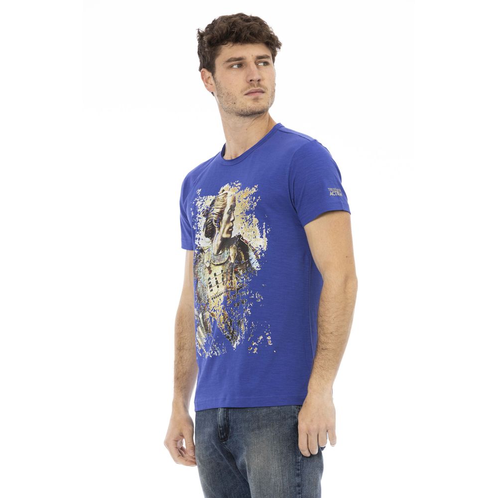 Blue Cotton Men's T-Shirt