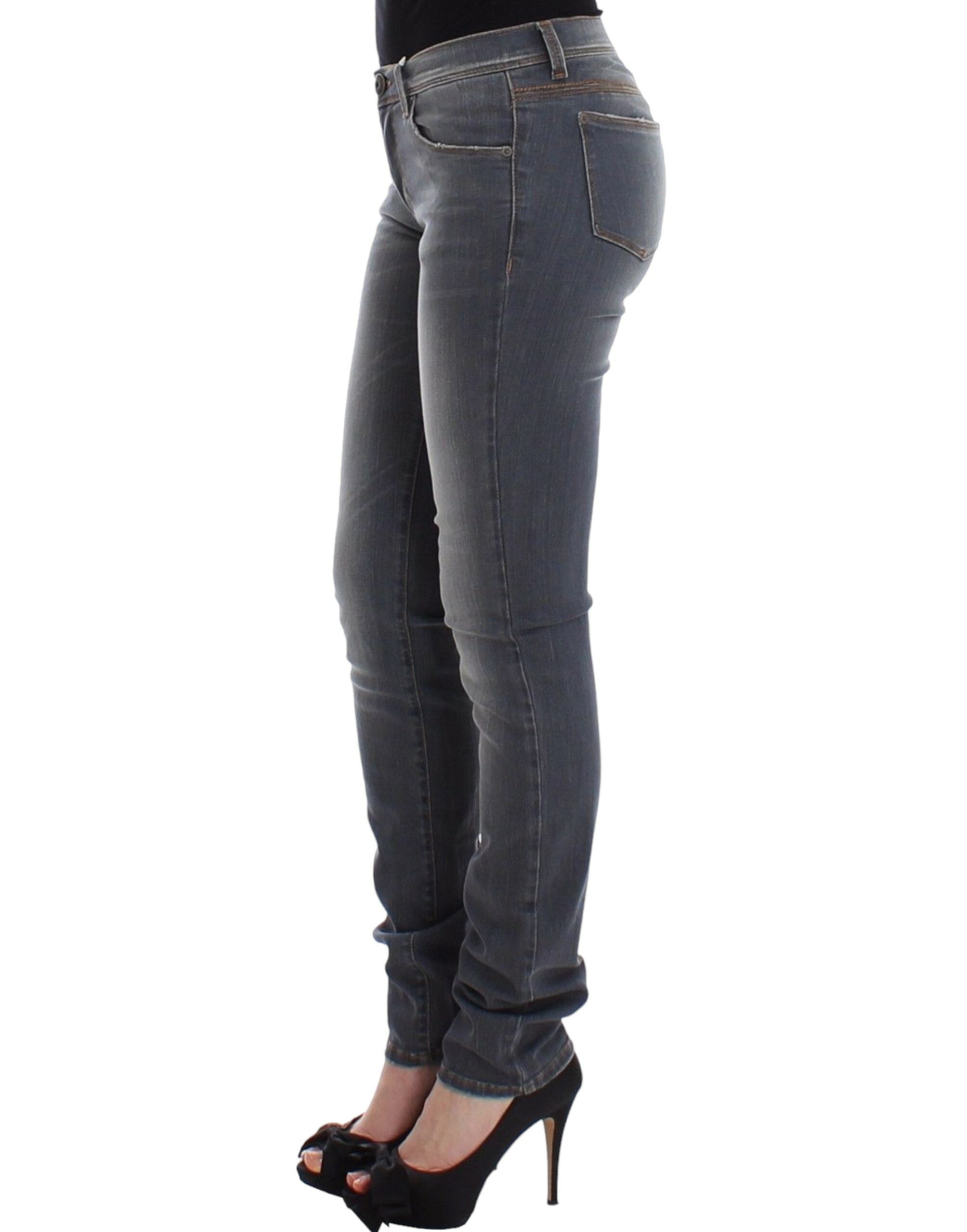 Blugi skinny slim-fit Ermanno Scervino Chic Gri