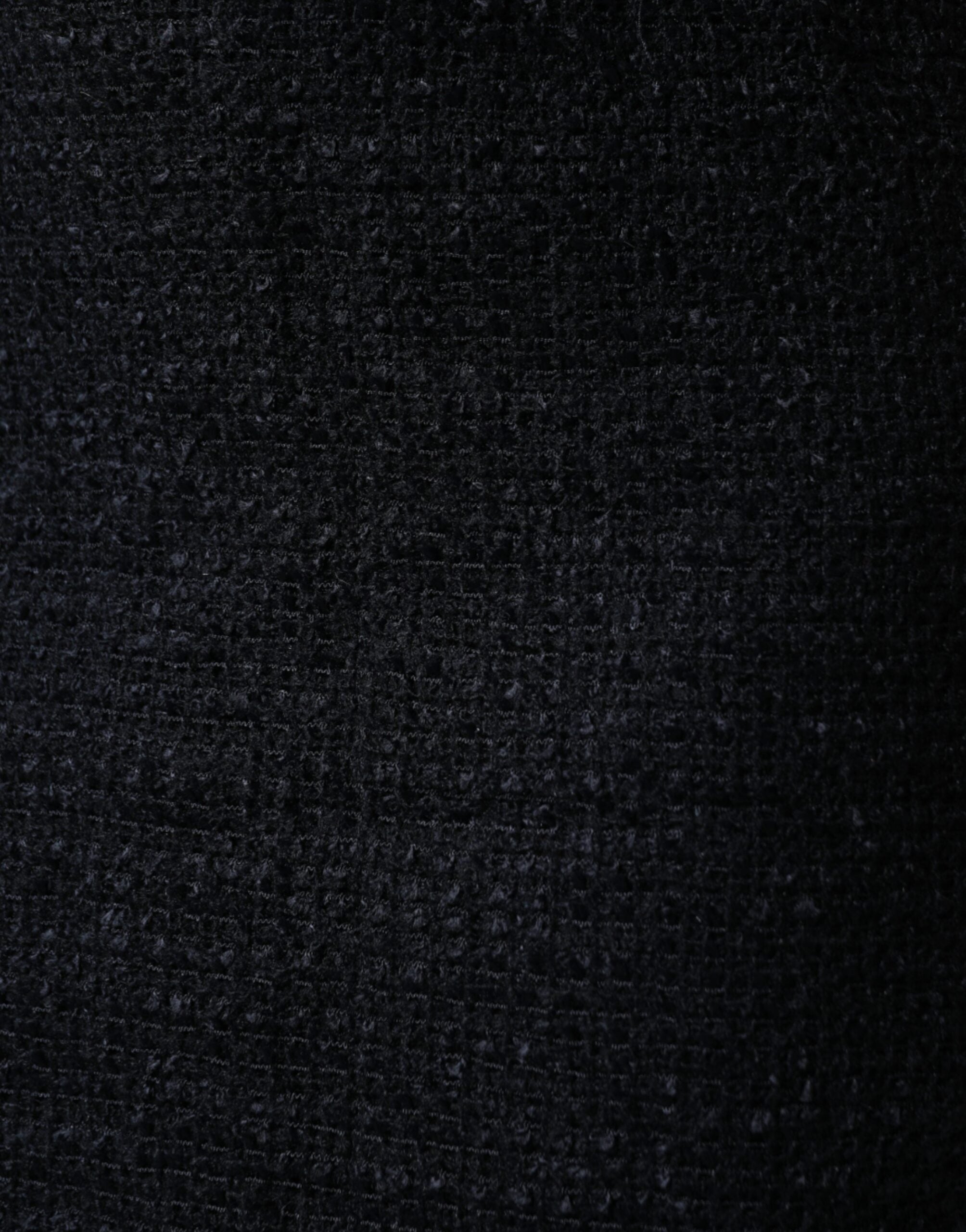 Black Virgin Wool Pencil Cut Midi Skirt