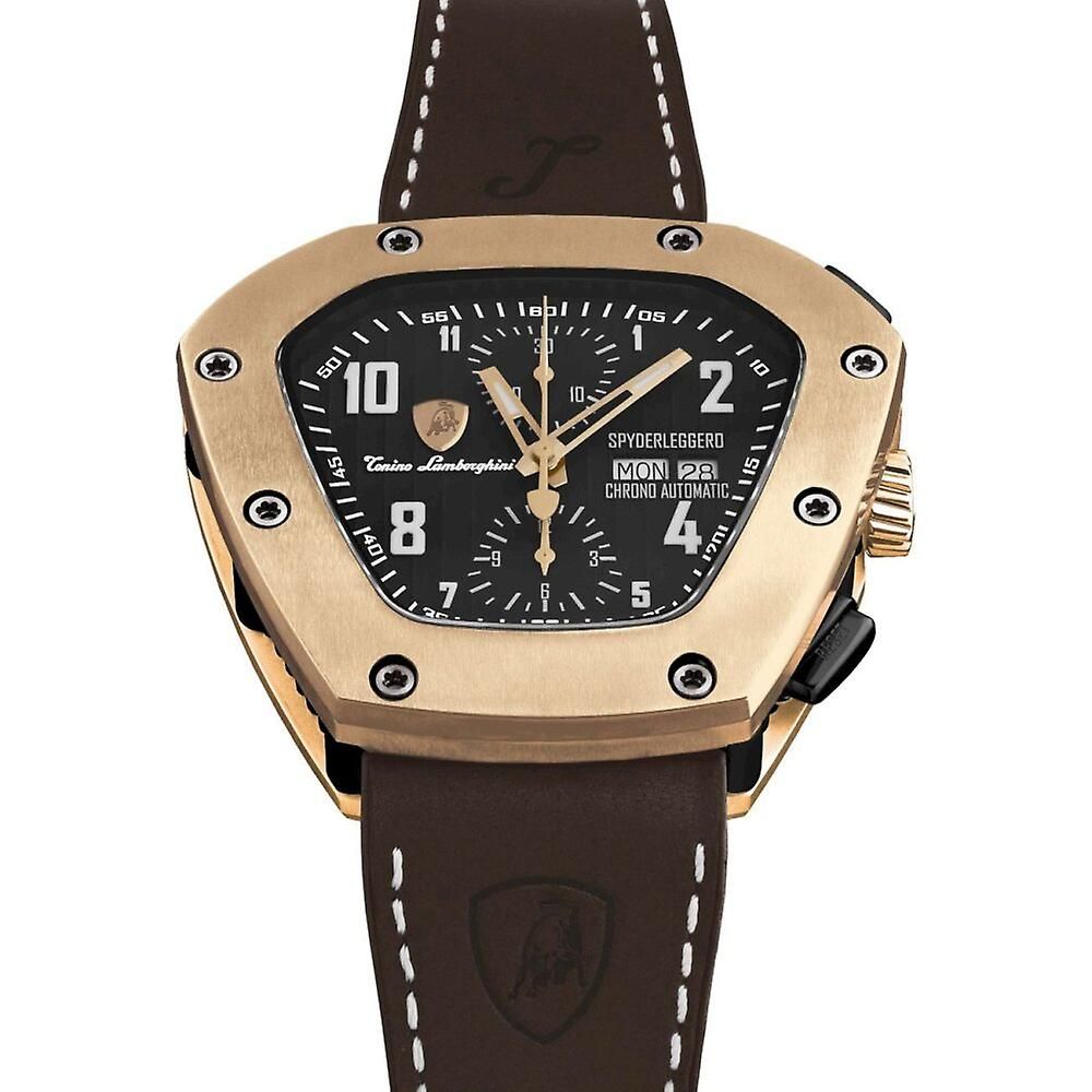 Black Leather Dress Watch