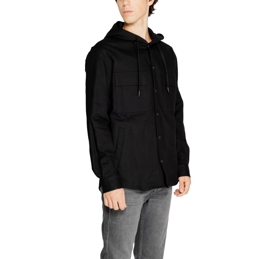 Black Cotton Shell Jacket