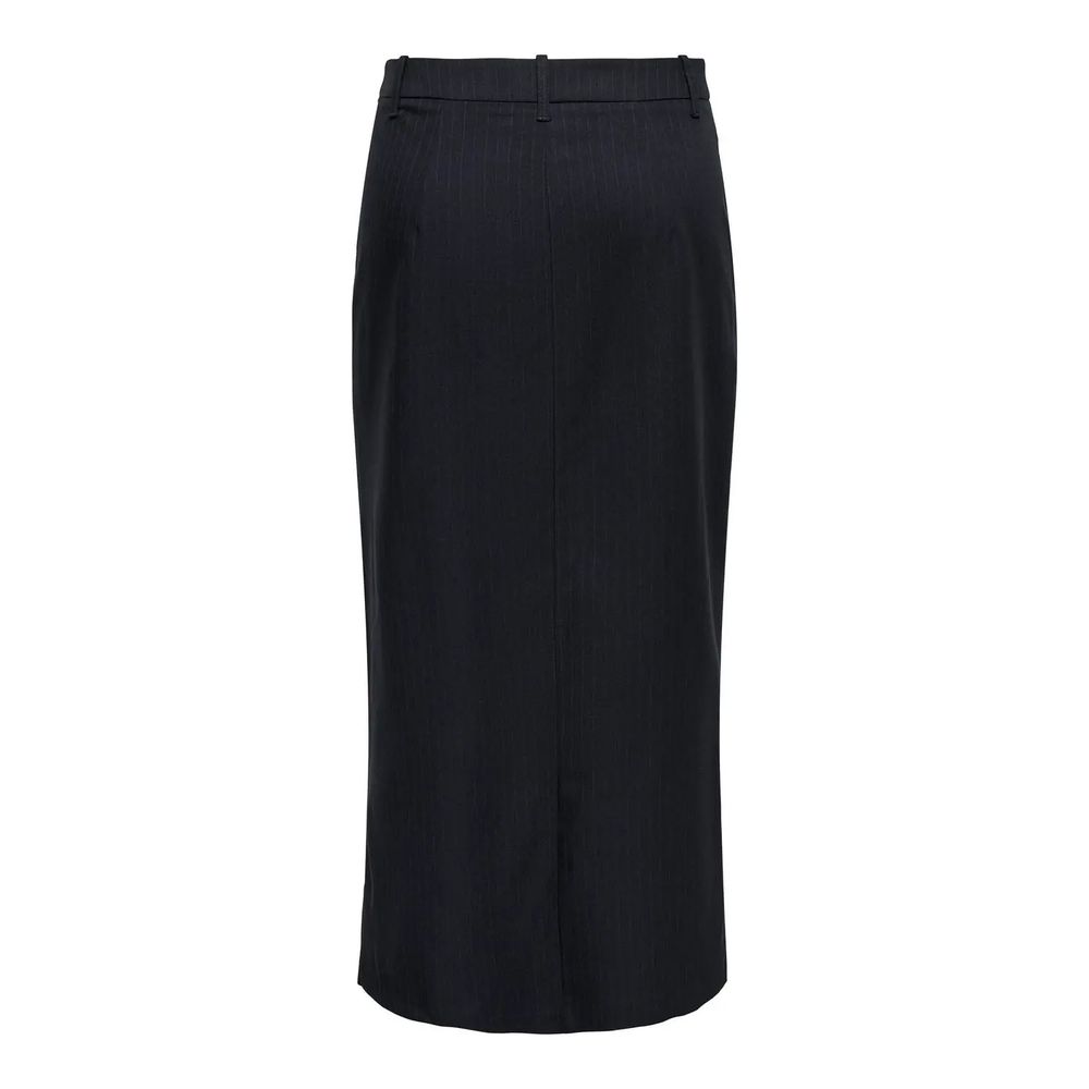 Gray Polyester Long Skirt
