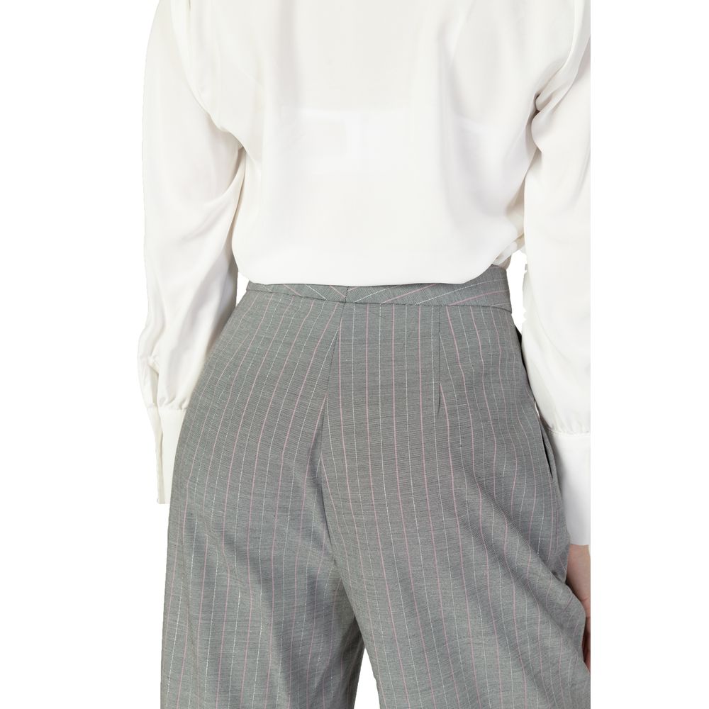 Multicolor Polyester Casual Pants
