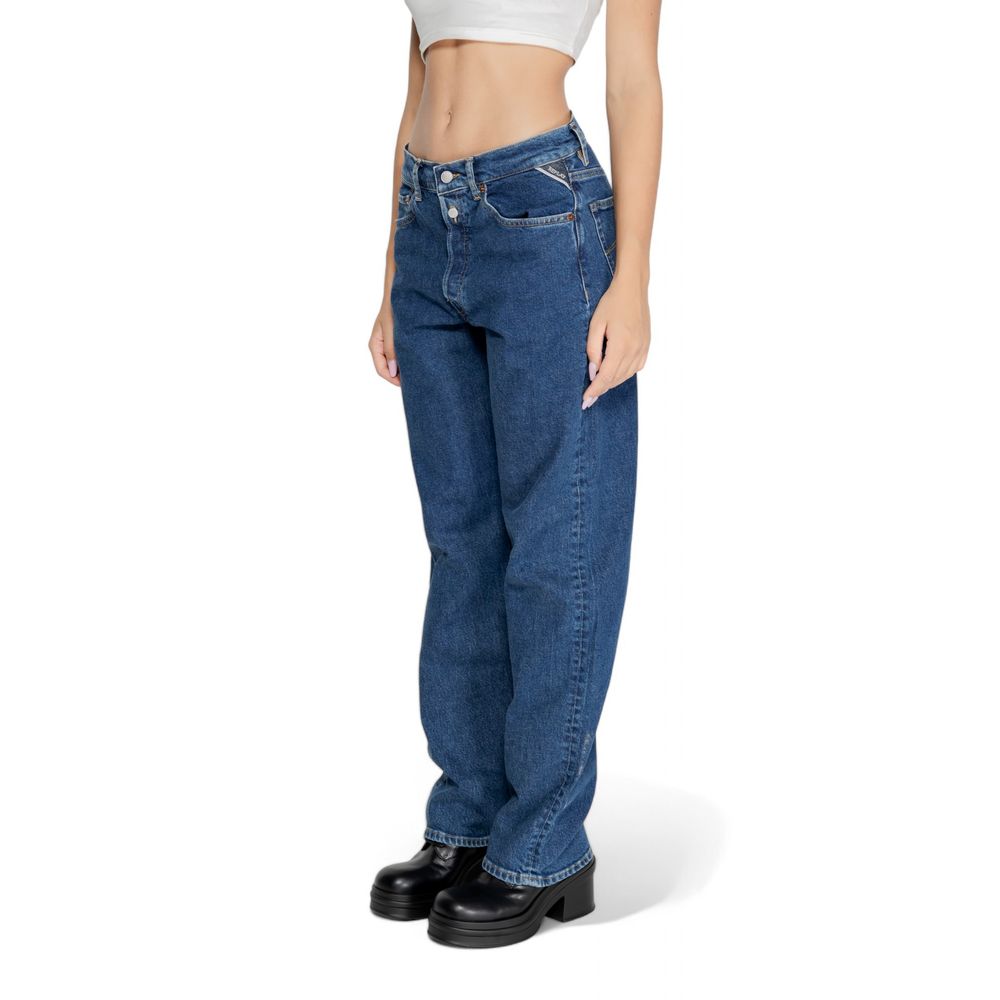 Blue Cotton Mom Jeans
