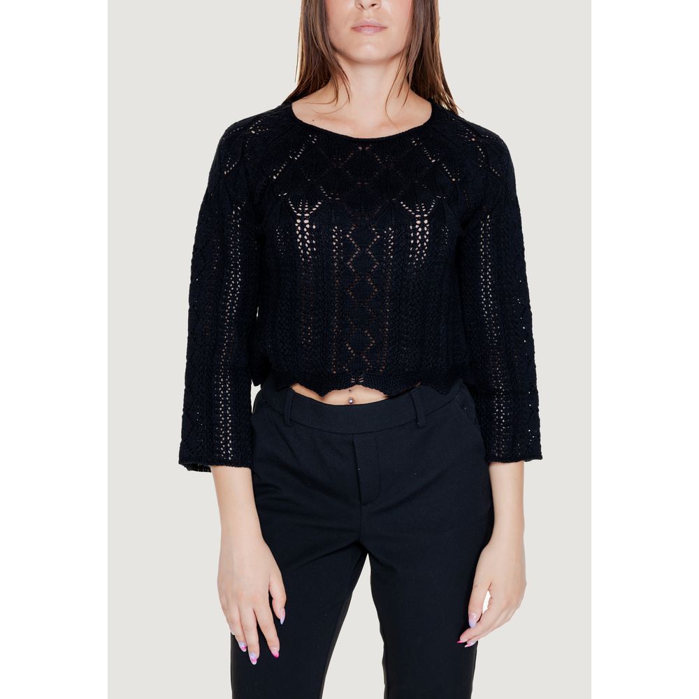 Black Cotton Sweatshirt