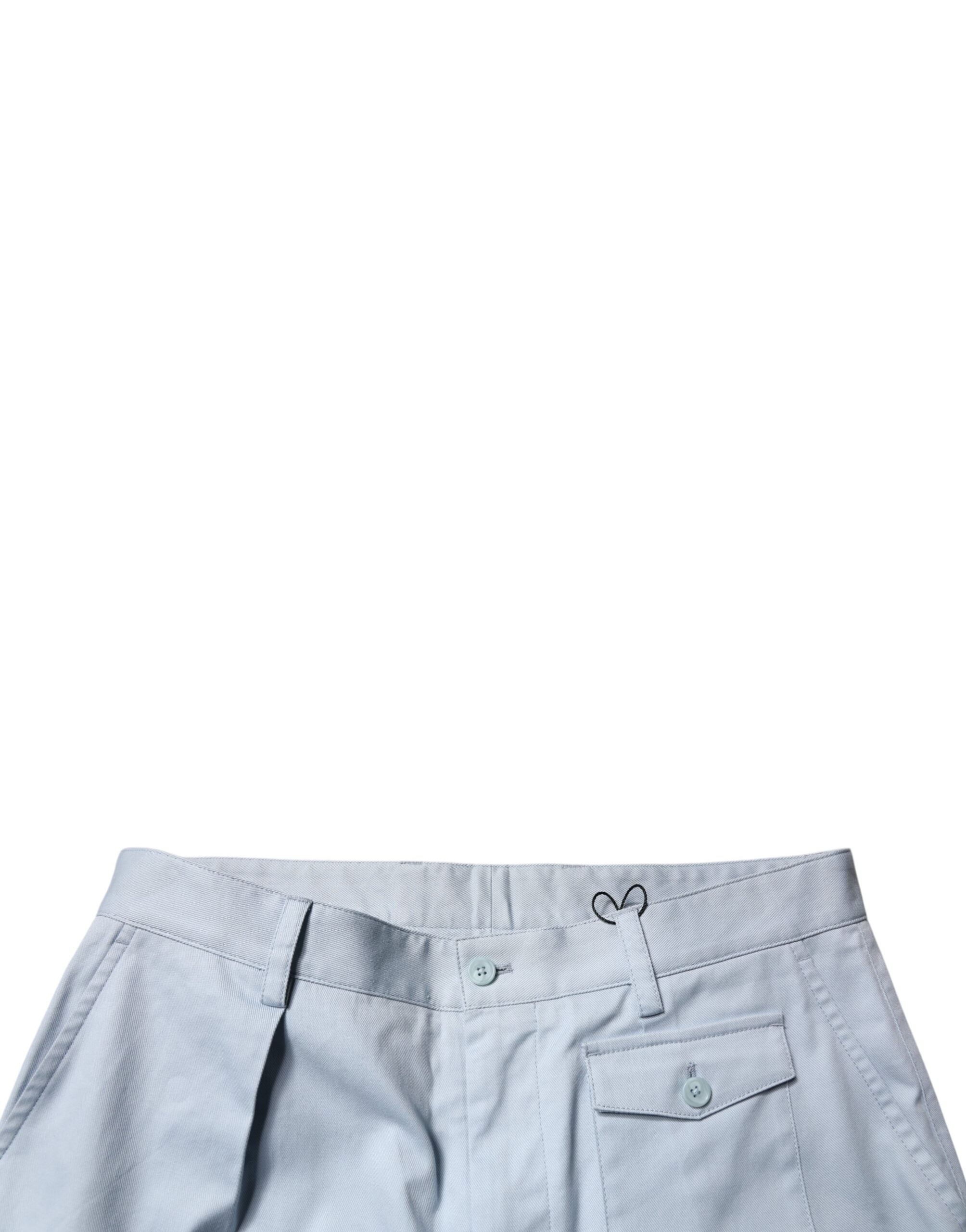 Light Blue Cotton Cargo Tapered Pants