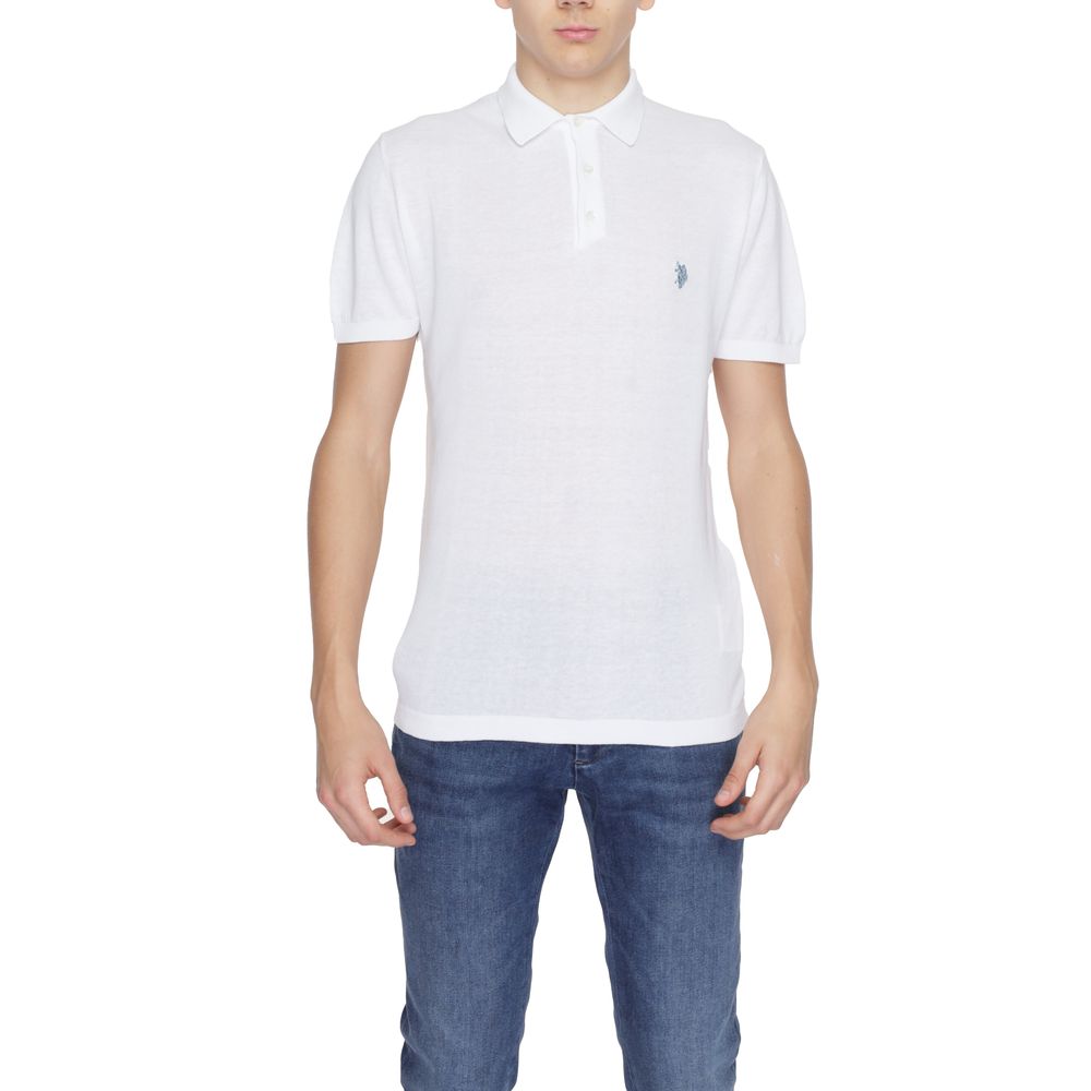Tricou alb din bumbac US POLO ASSN.