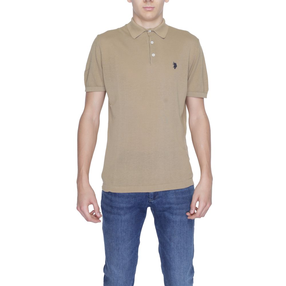 US POLO ASSN. Beiges Baumwoll-T-Shirt
