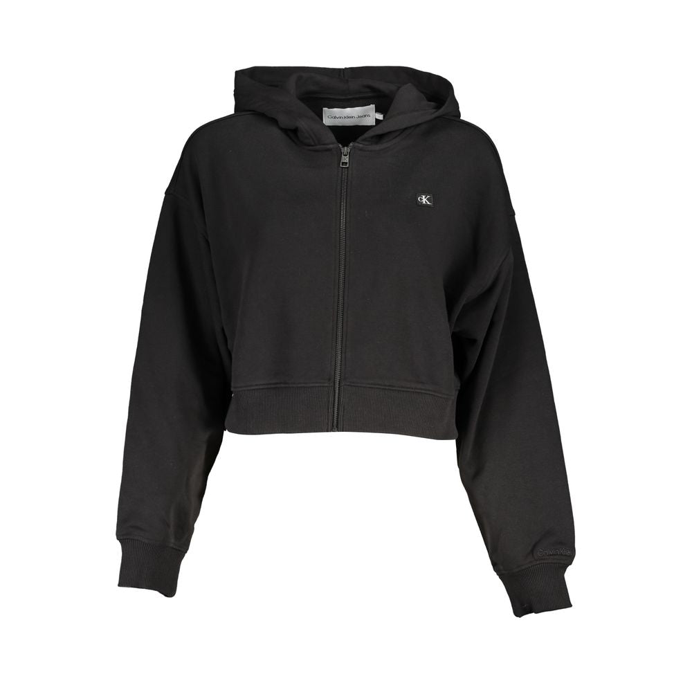 Black Cotton Women's Sweatshirt