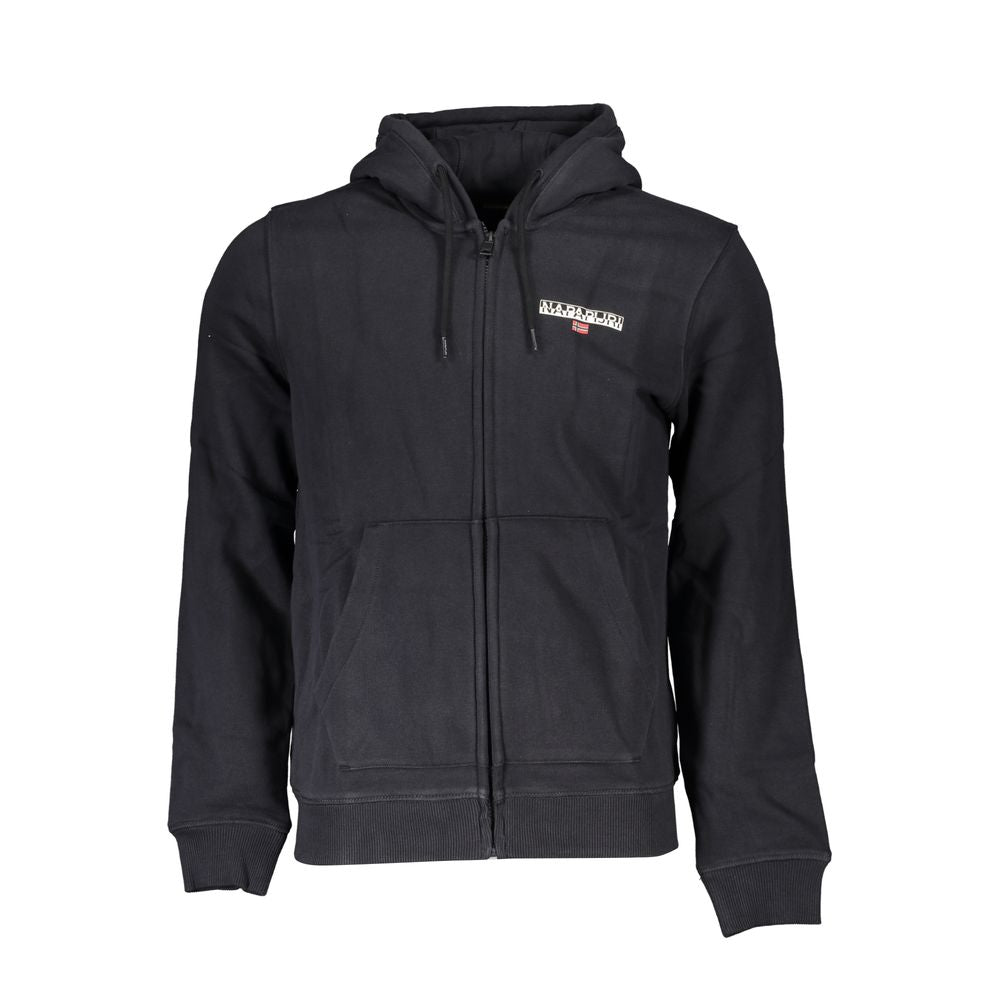 Black Cotton Men's Hoodie