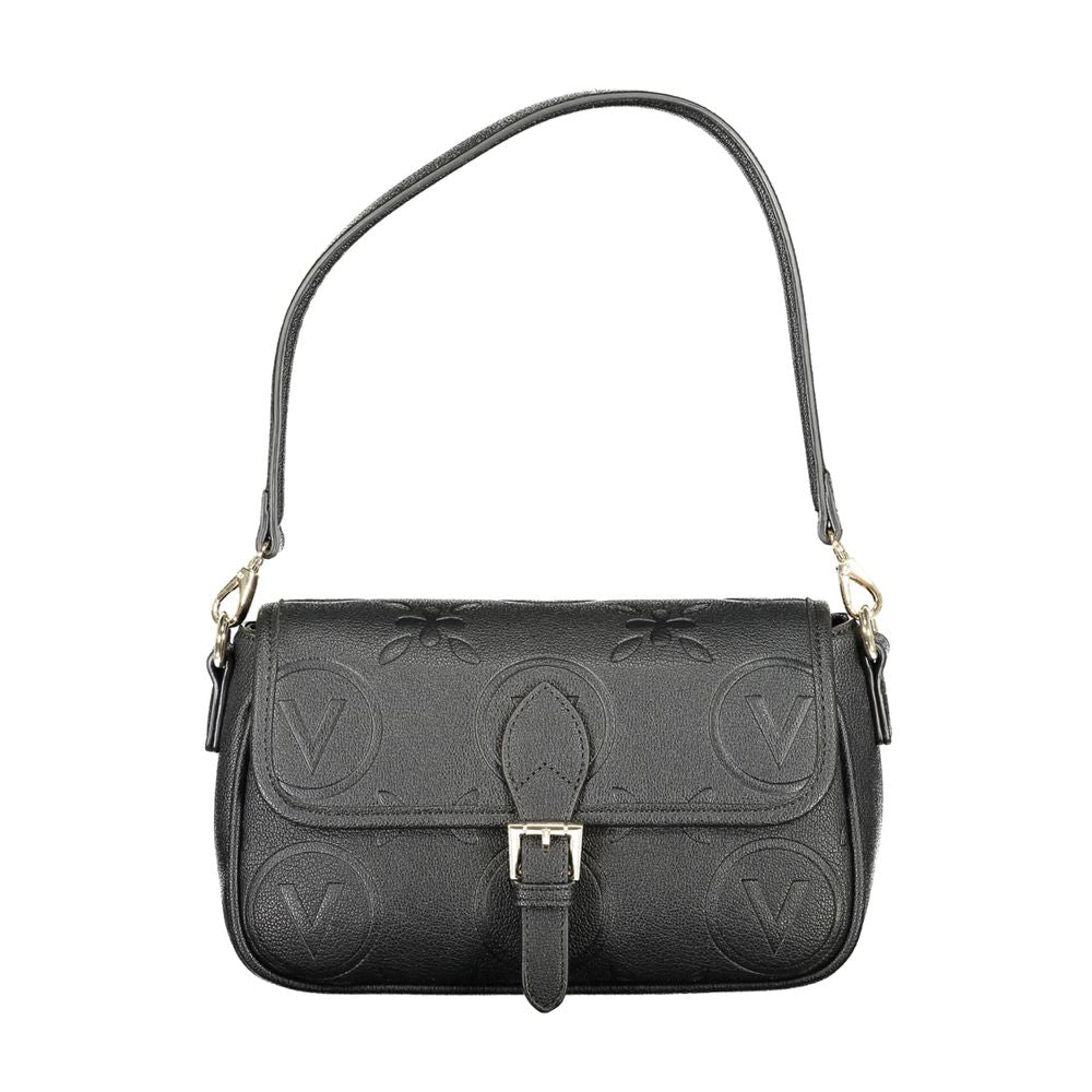 Nero Poliuretano Women Bag with Adjustable Straps and Pockets