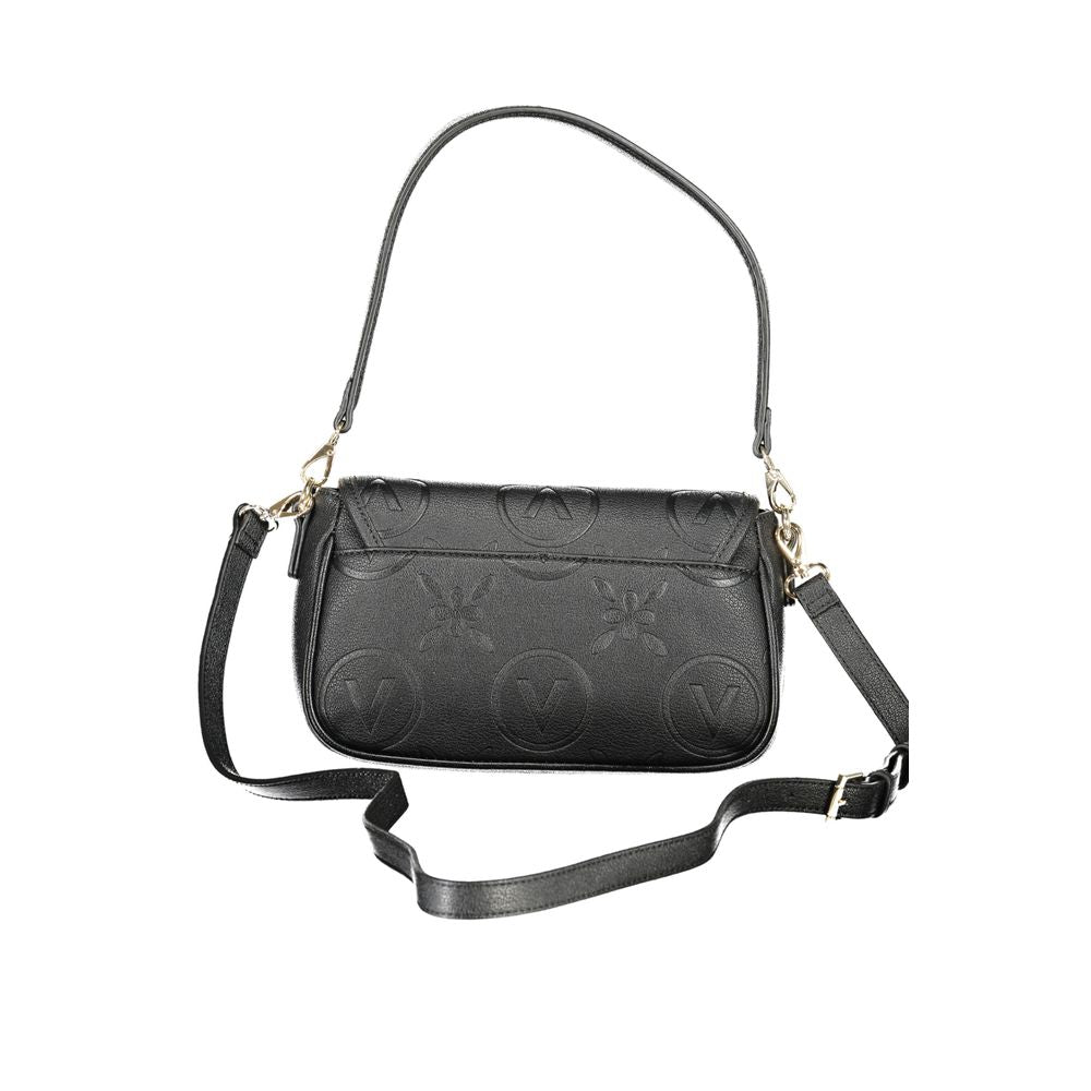 Nero Poliuretano Women Bag with Adjustable Straps and Pockets