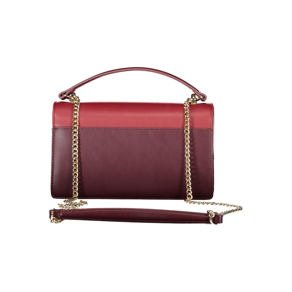Red Polyurethane Women's Bag