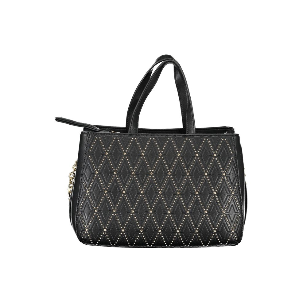 Nero Poliuretano Women's Bag with Chain and Shoulder Strap