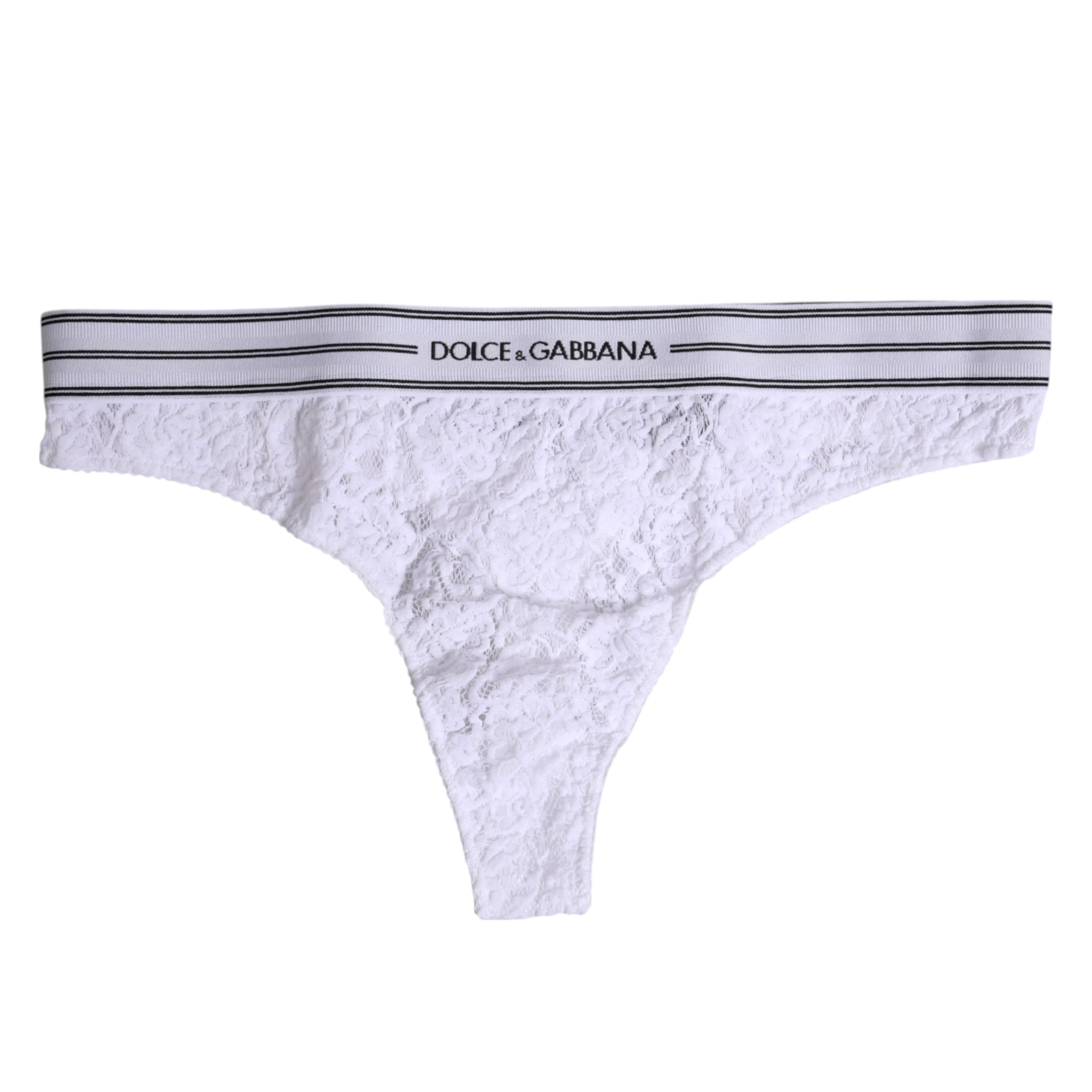 White Nylon Floral Lace Bottom Panty Underwear