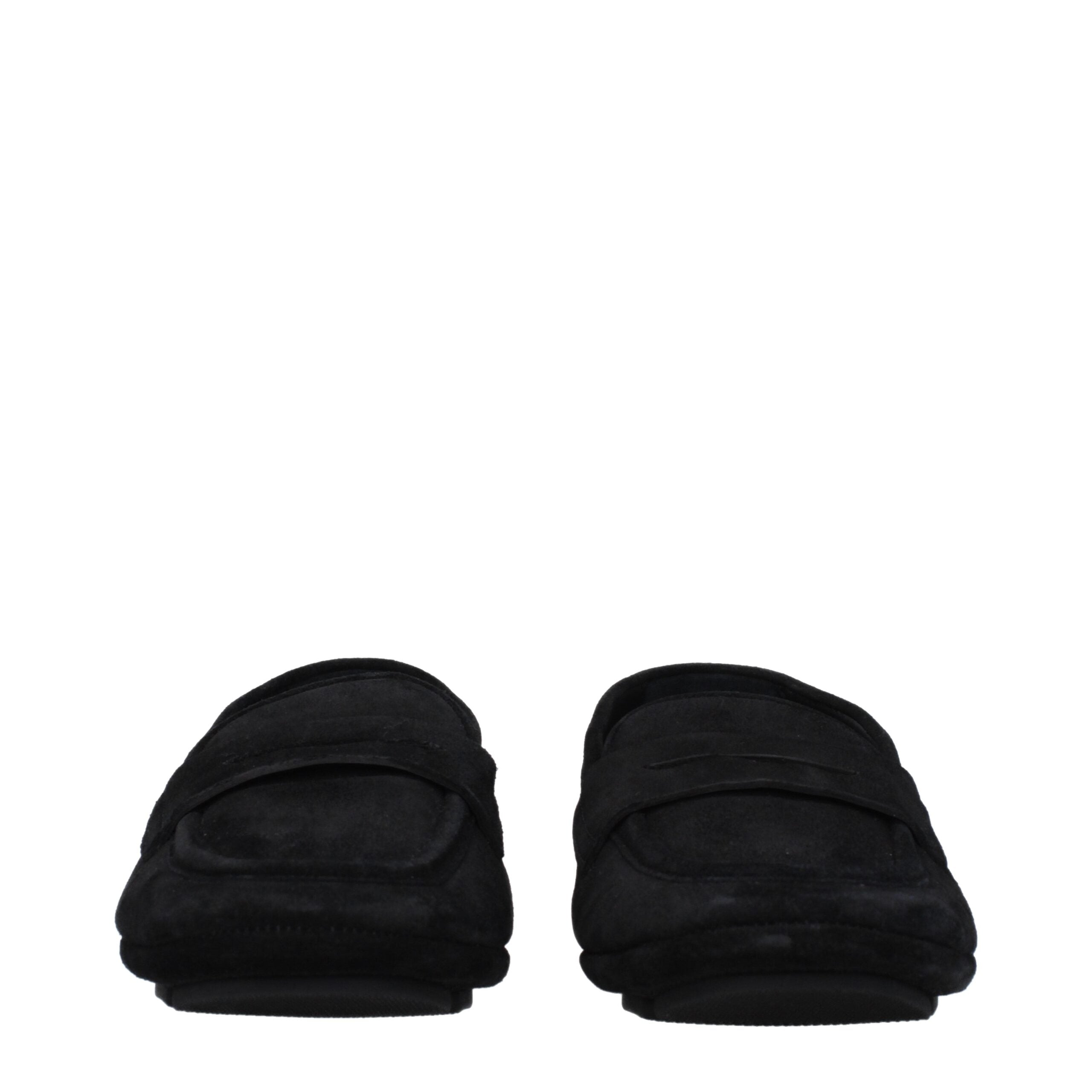 Black Leather Slip-On Loafers