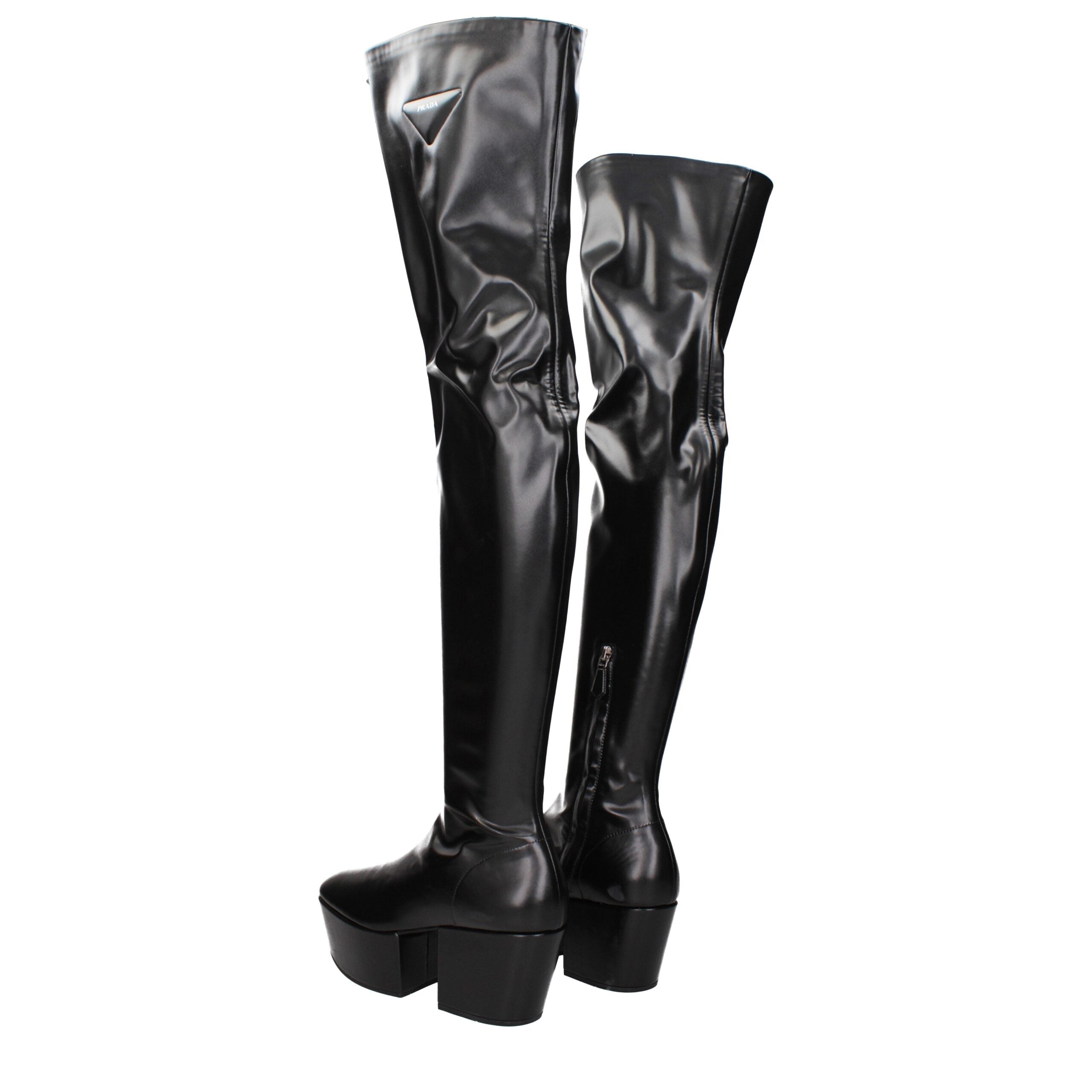 Black Leather Over The Knee