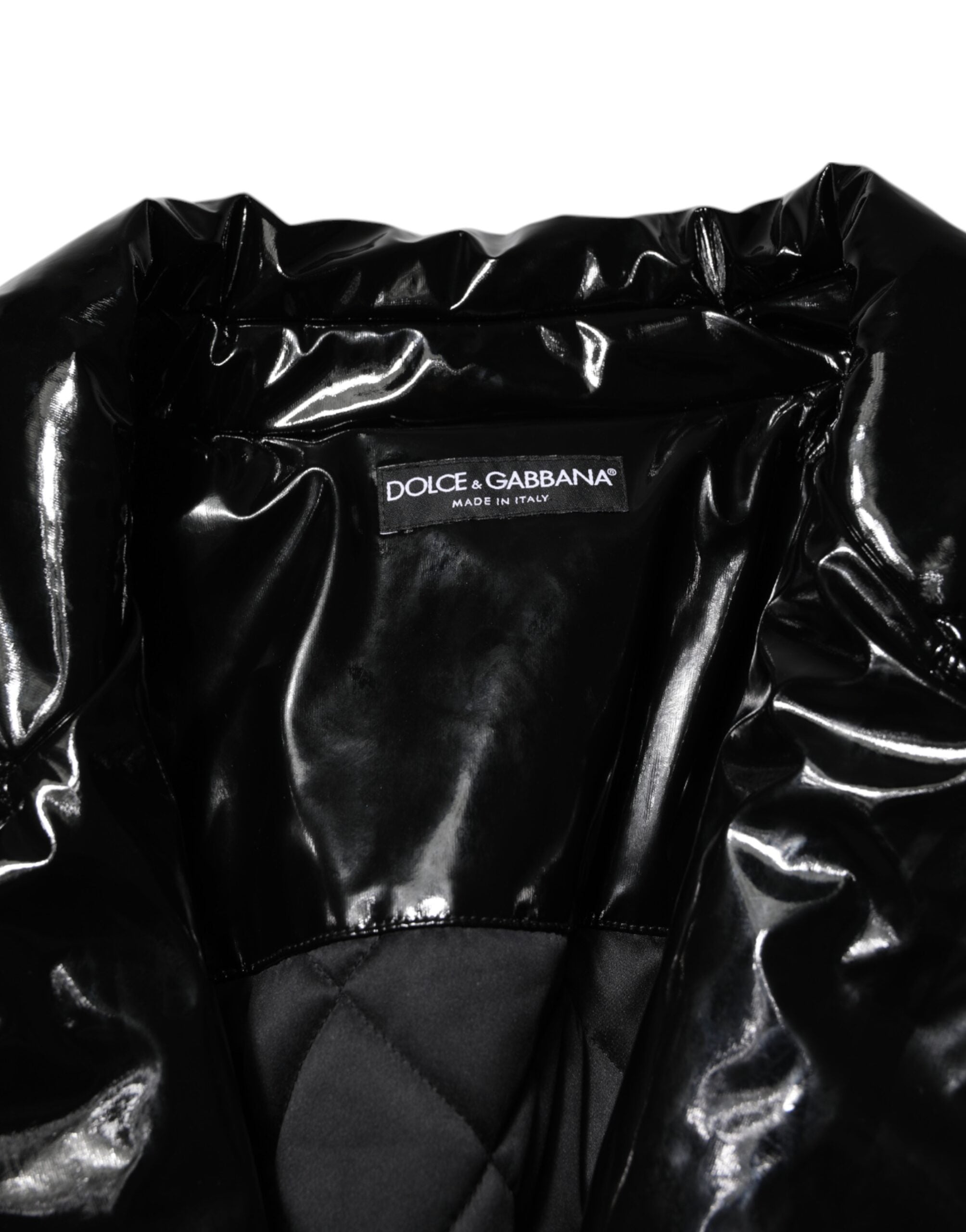 Polyester Black Quilted Puffer Coat Jacket