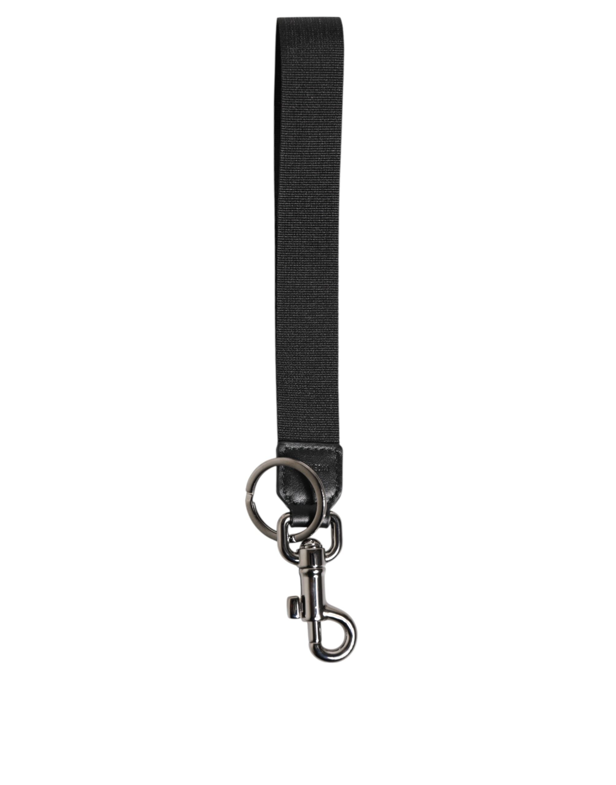 Black Red DG Logo Polyester Silver Men Keychain Keyring