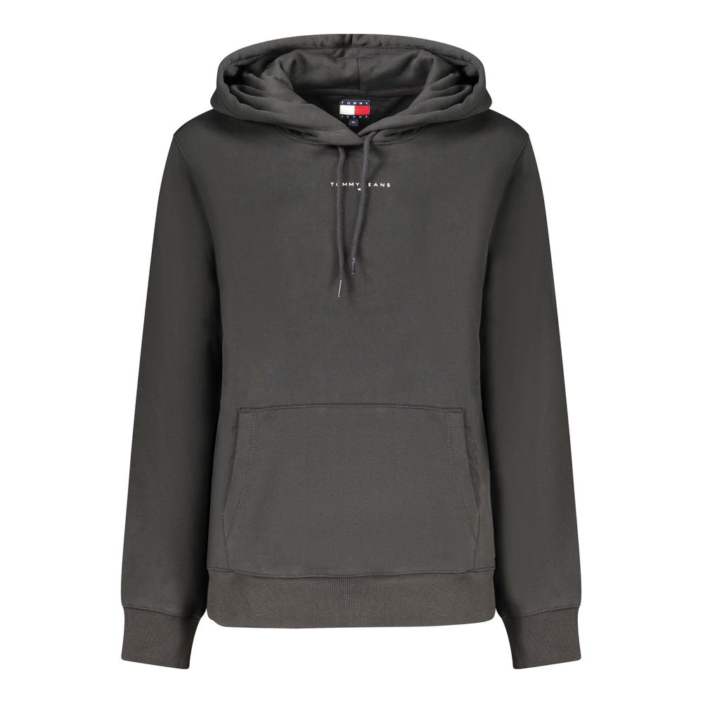 Black Cotton Women's Sweatshirt Hoodie