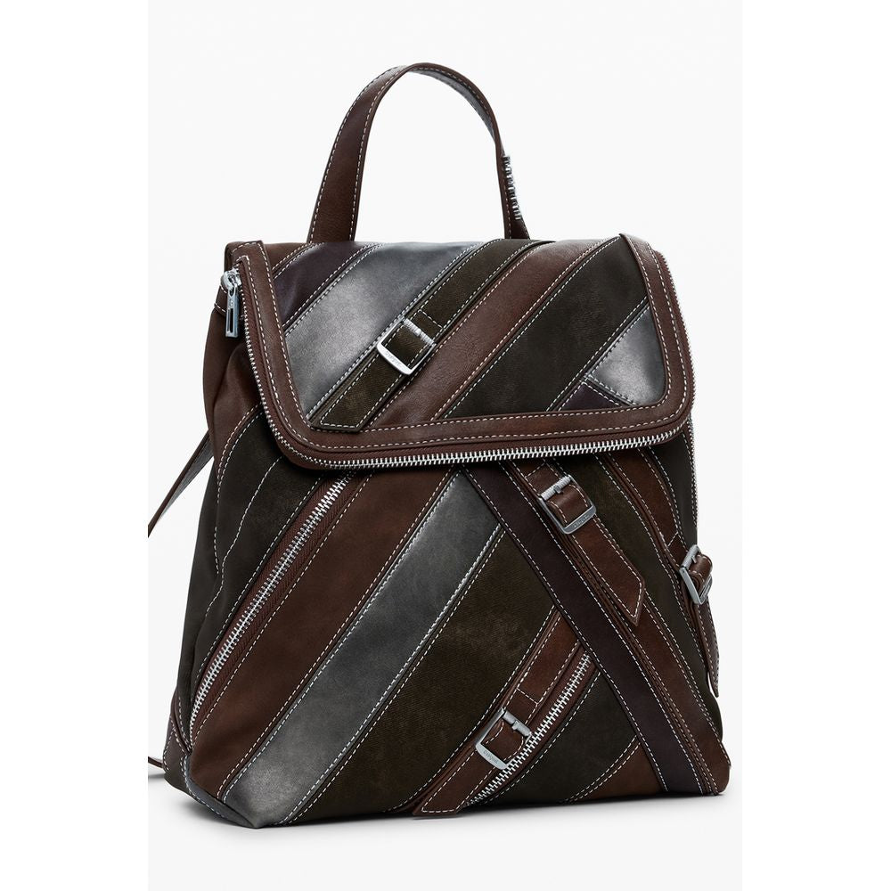 Marrone Poliuretano Women Backpack