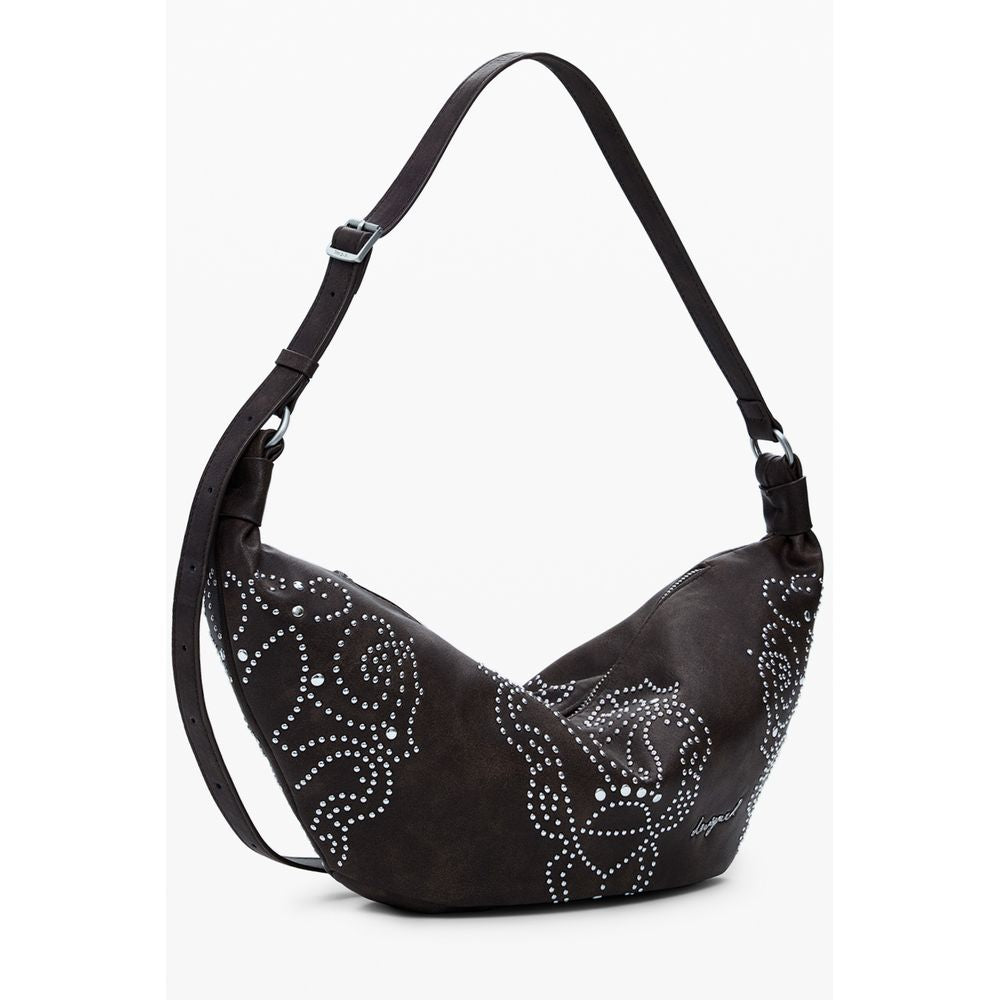 Brown Polyethylene Women Handbag
