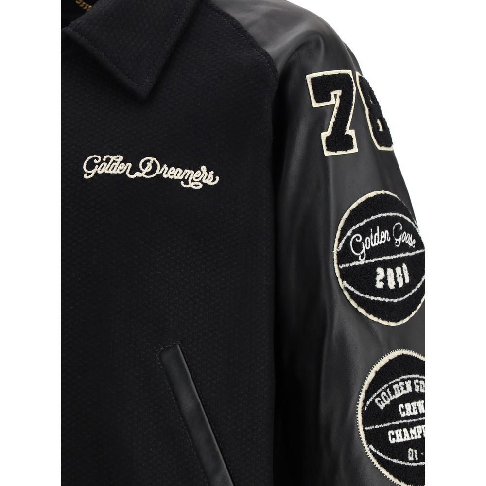 Black Wool Oves Aries Bomber