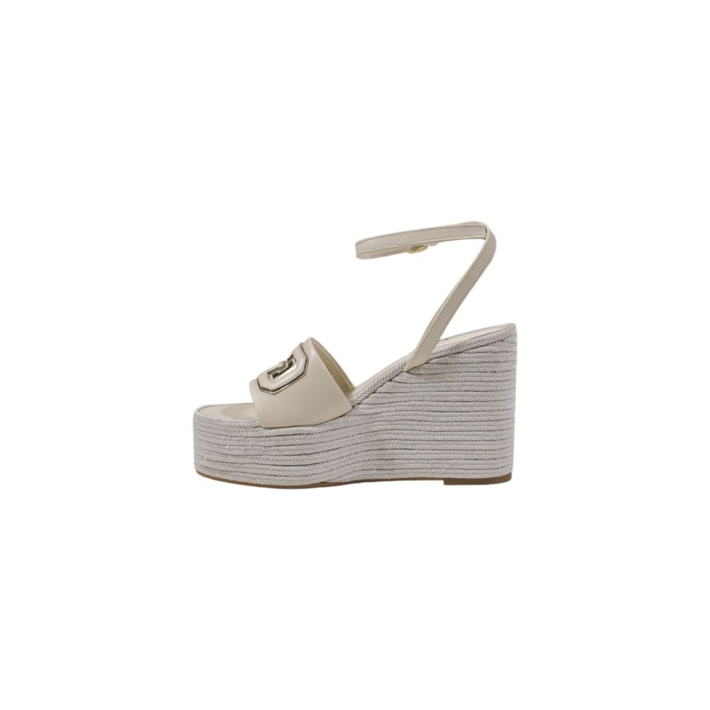 Beige Synthetic High Heel Pumps