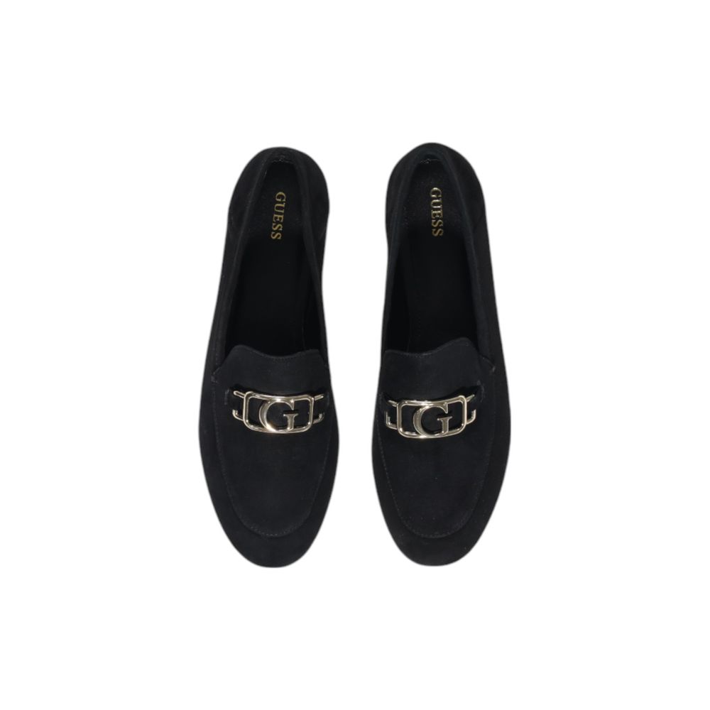 Black Leather Platform Pumps