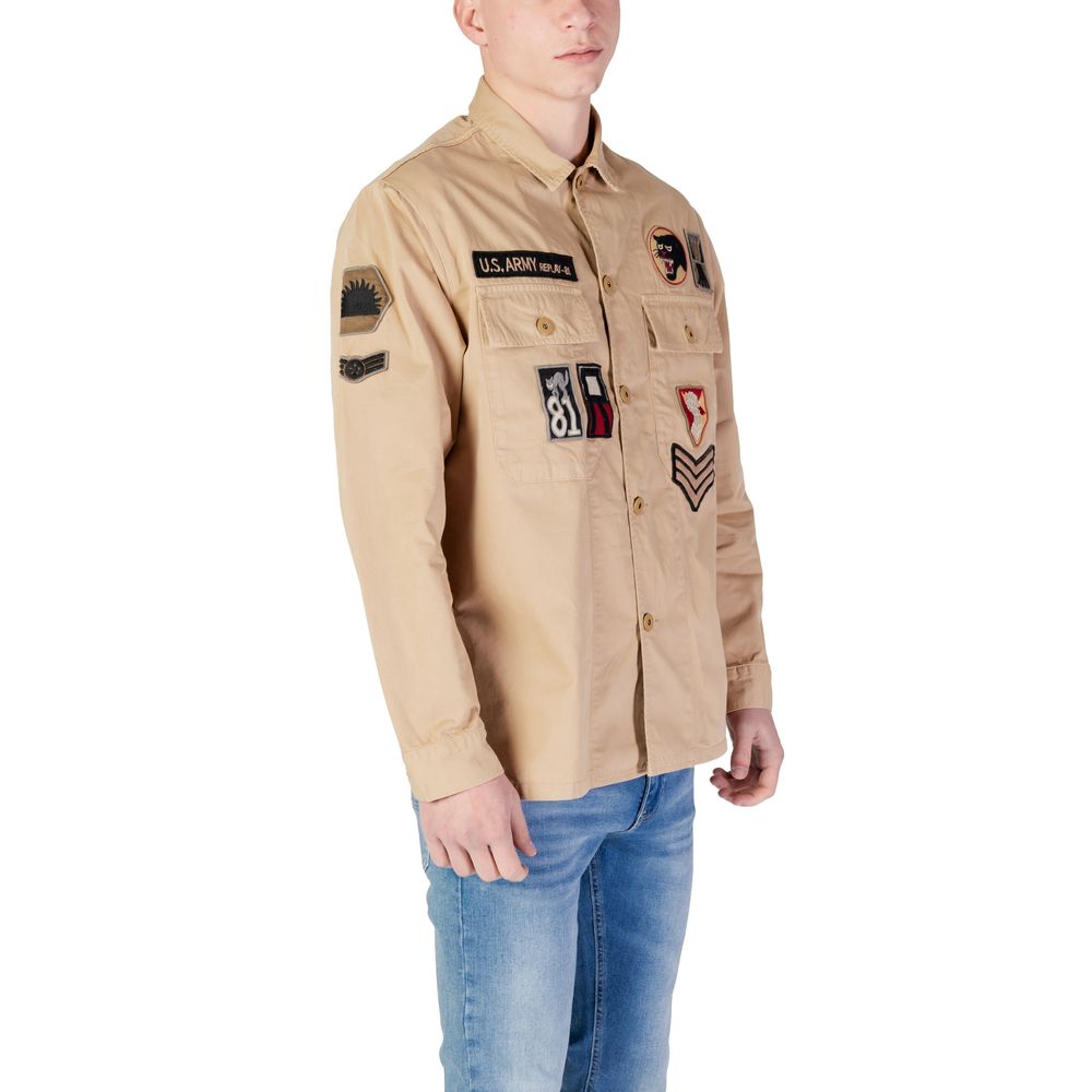 Beige Denim Shirt