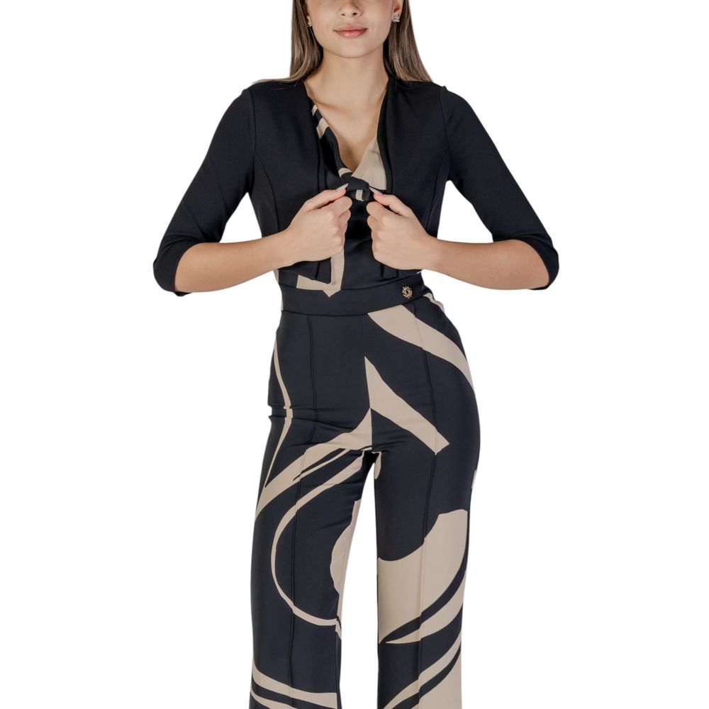 Black Polyester Sleeveless Jacket
