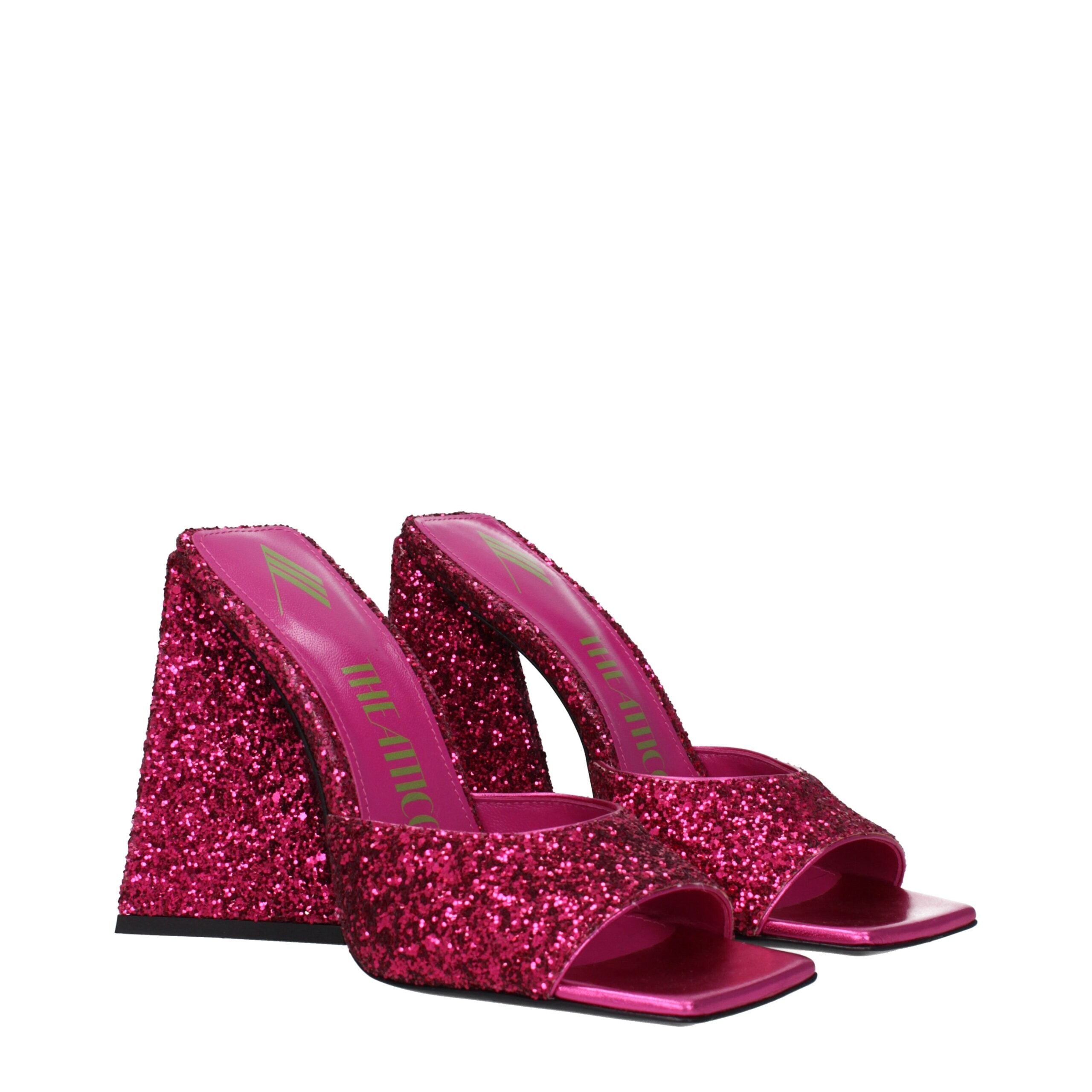 Pink Plastic Platform Sandals