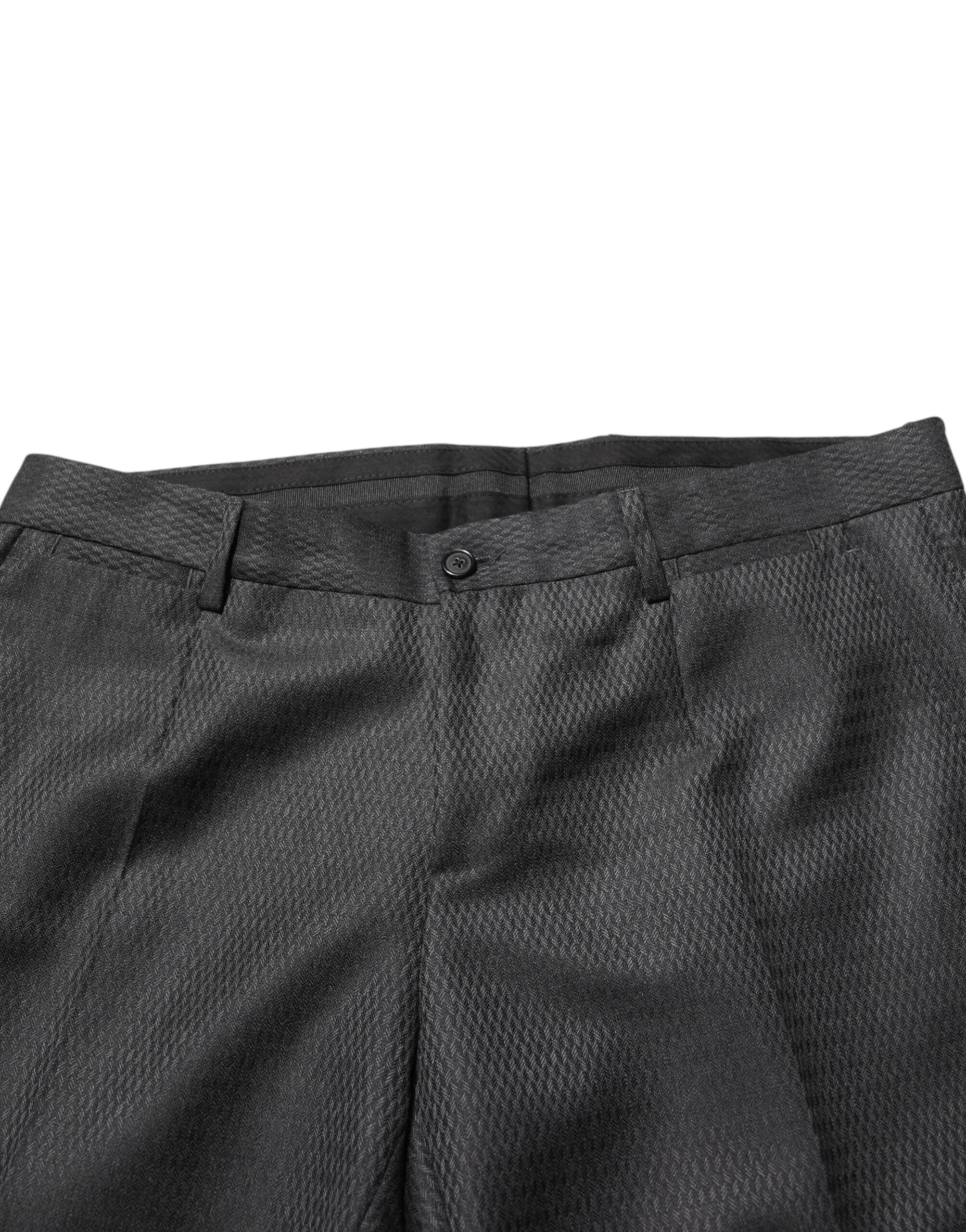 Black Wool Formal Dress Men Trouser Pants