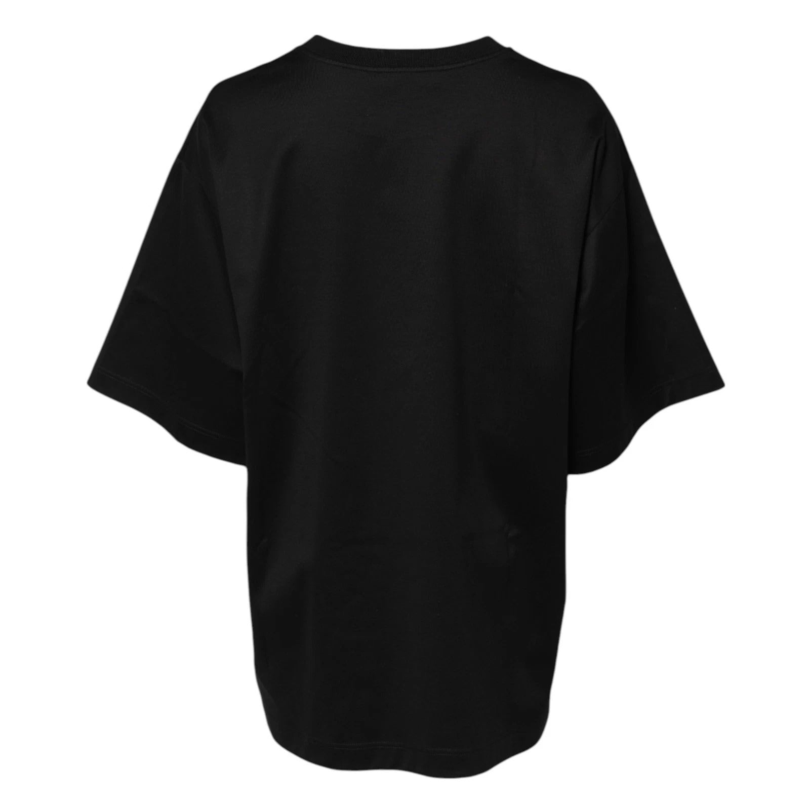 Black Cotton DG Logo Embroidery Top T-shirt